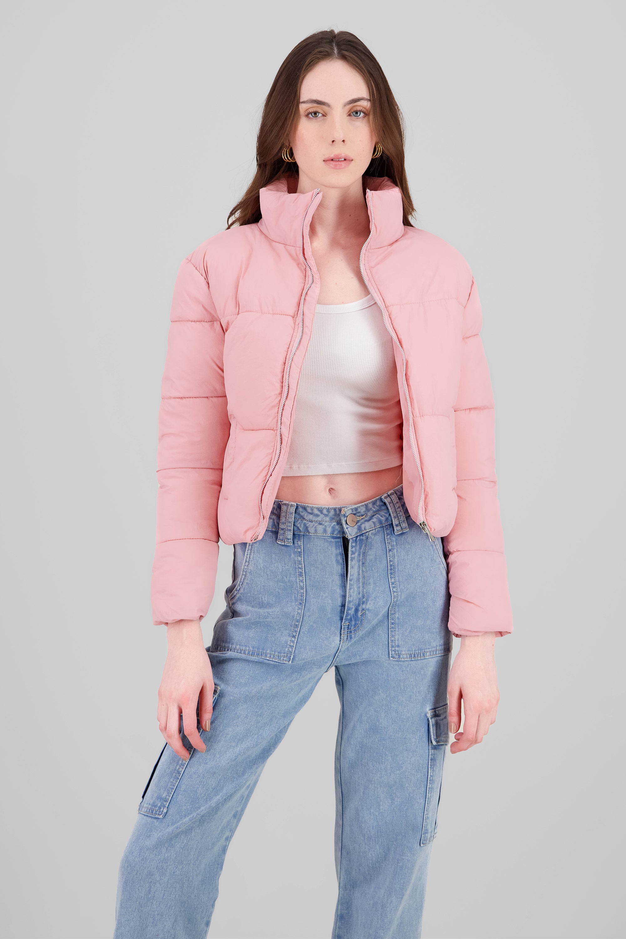 Chamarra Cazadora Chamarra Rosa Pastel Mujer Abrigo Rosa Outfit