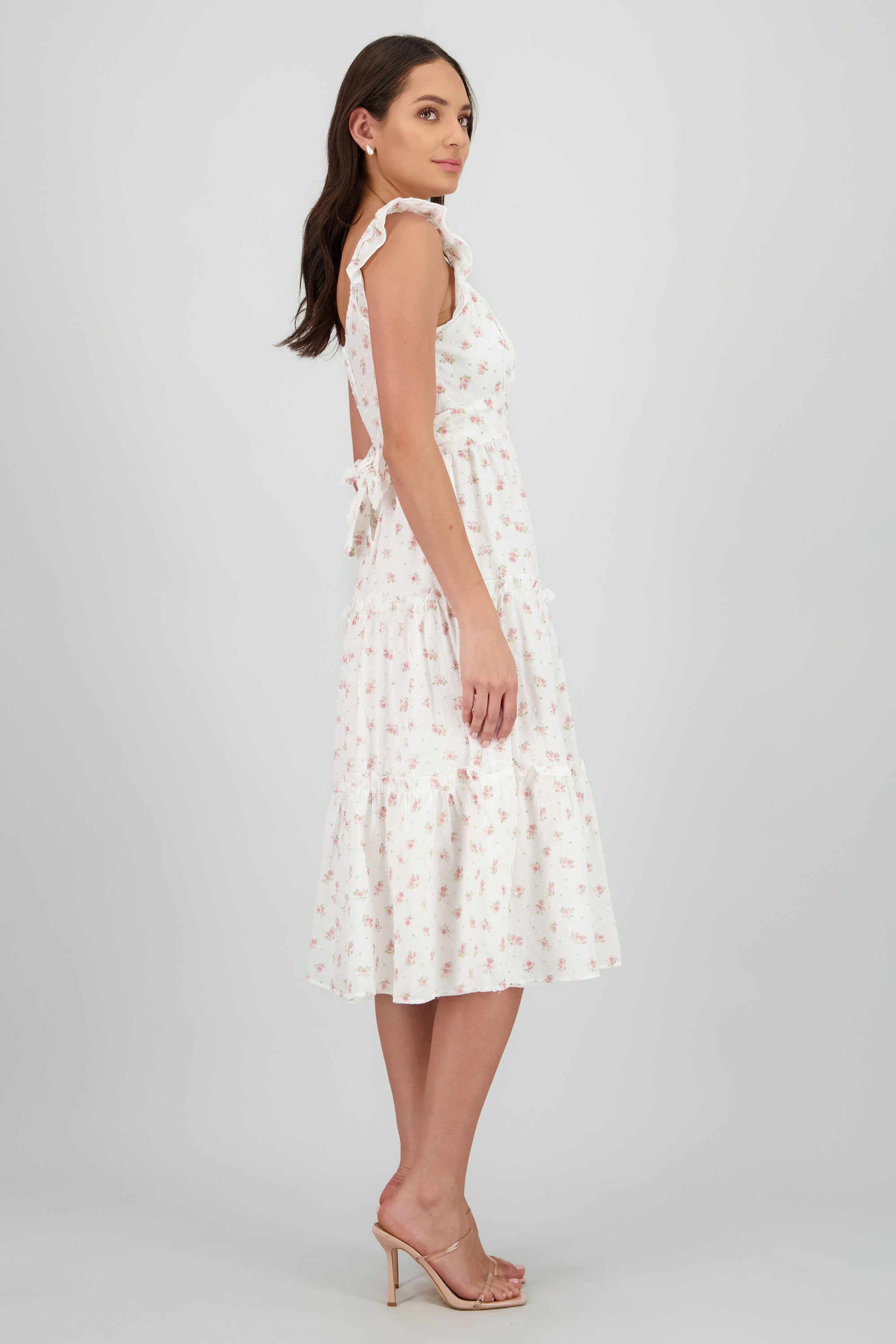 Vestido maxi estampado flores