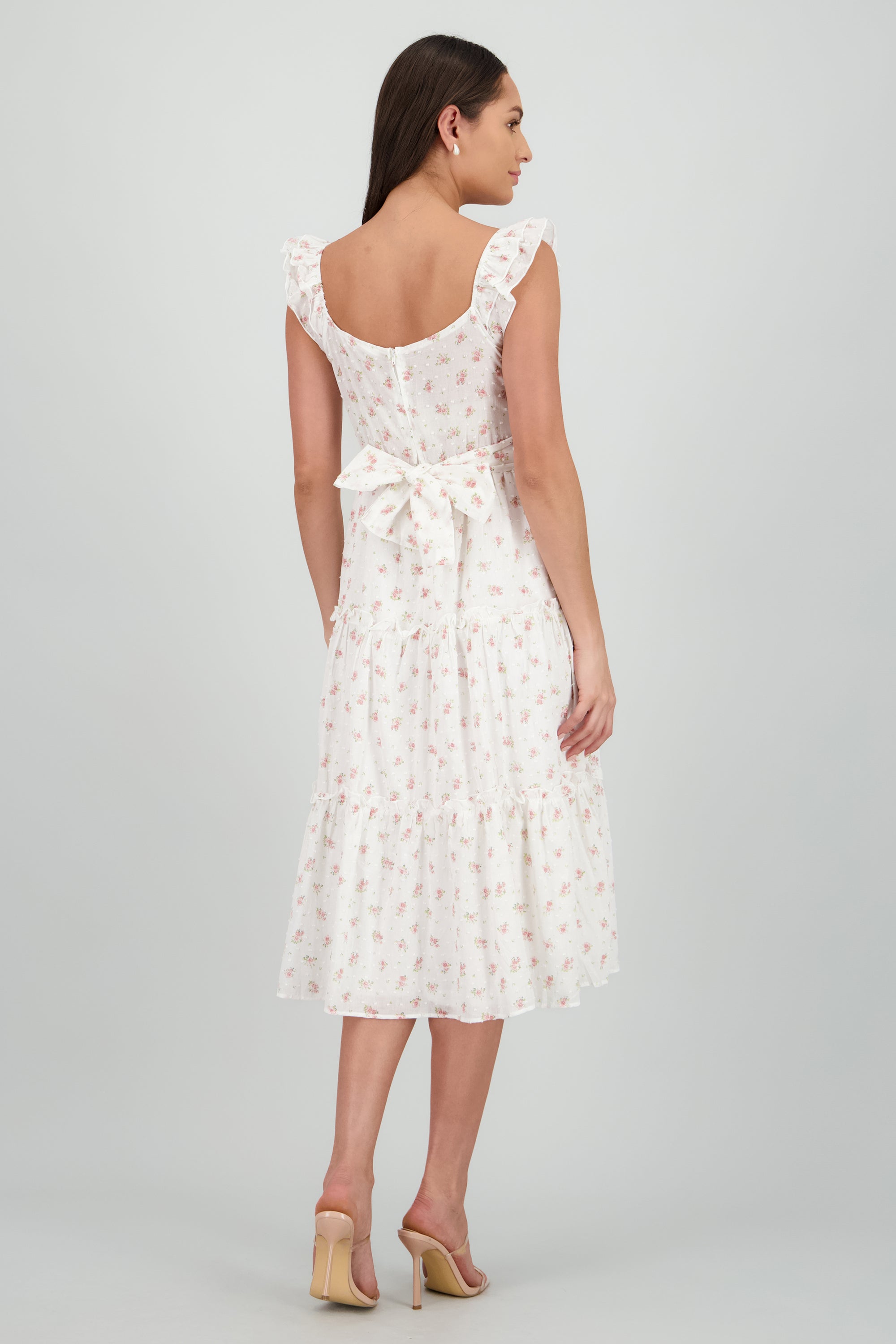 Vestido maxi estampado flores