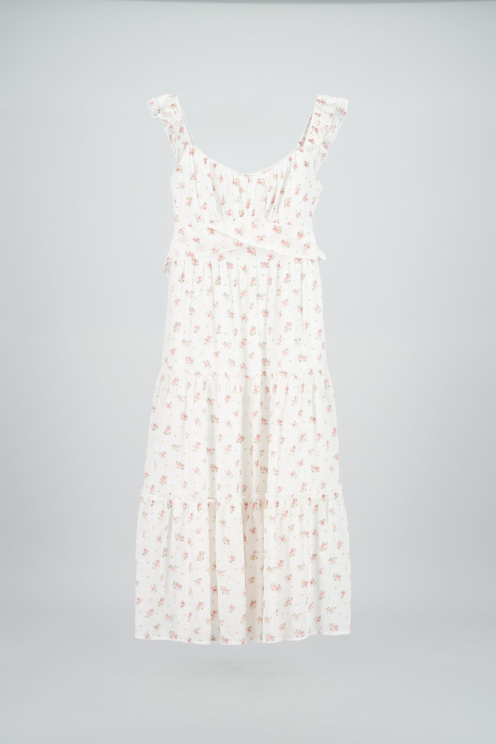 Vestido maxi estampado flores