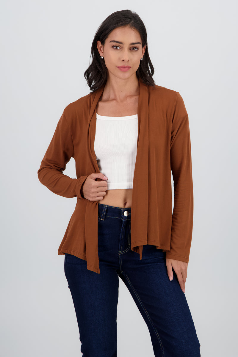 Cardigan corto manga larga1