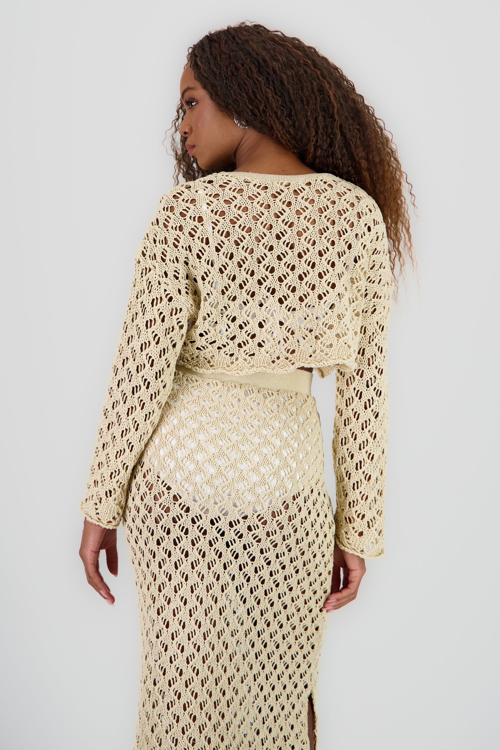 Blusa manga larga tejida