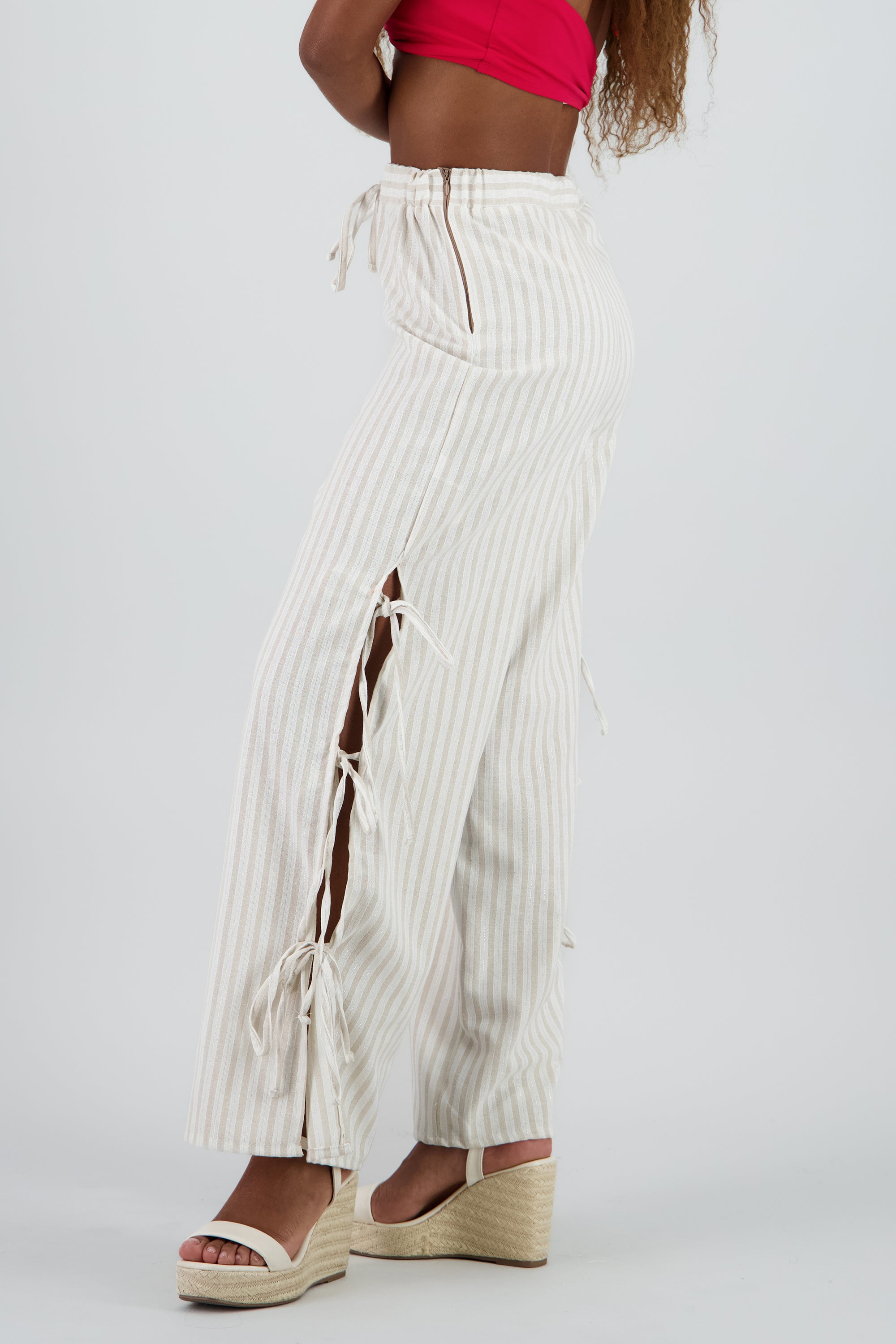 Pantalon fluido rayas