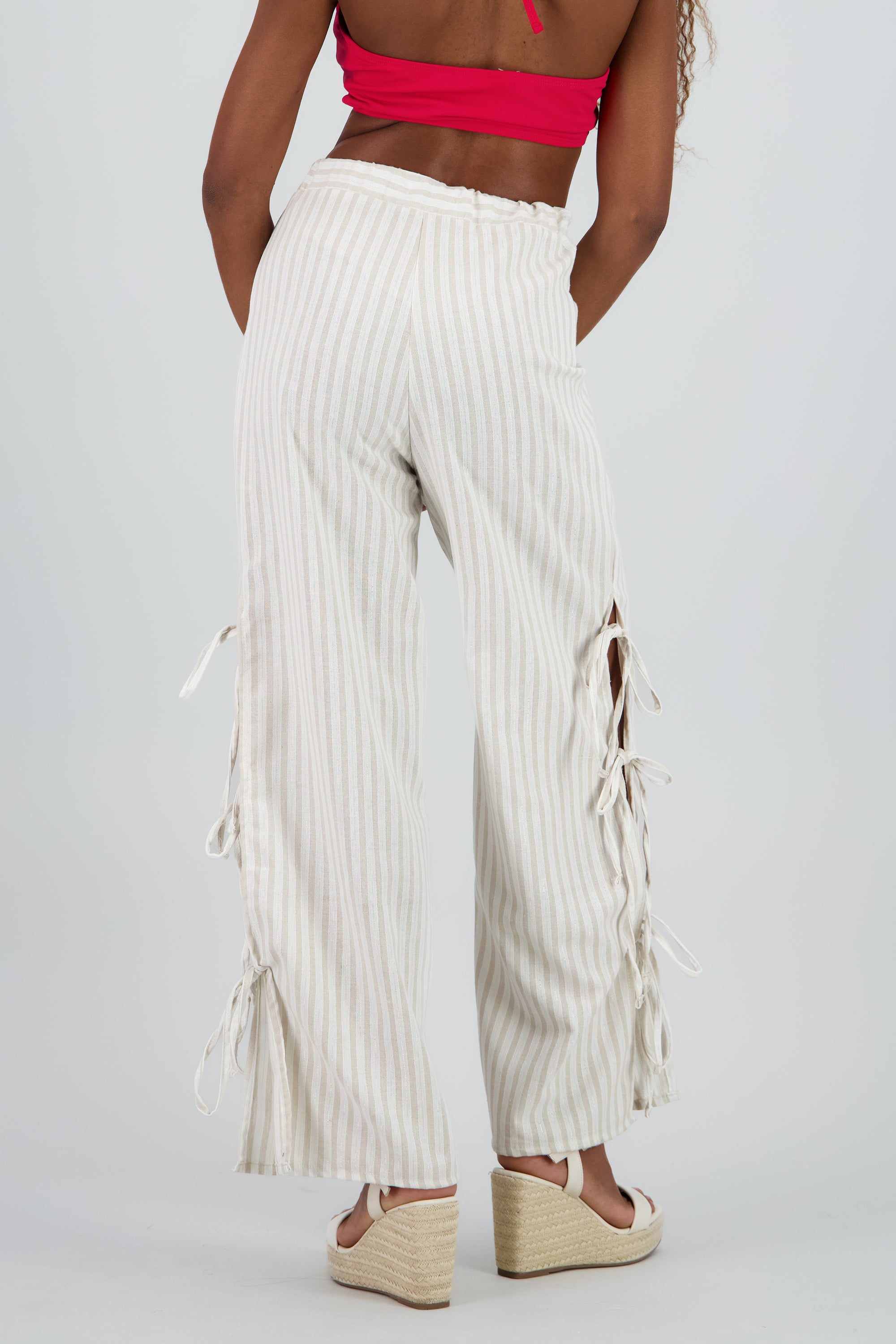 Pantalon fluido rayas