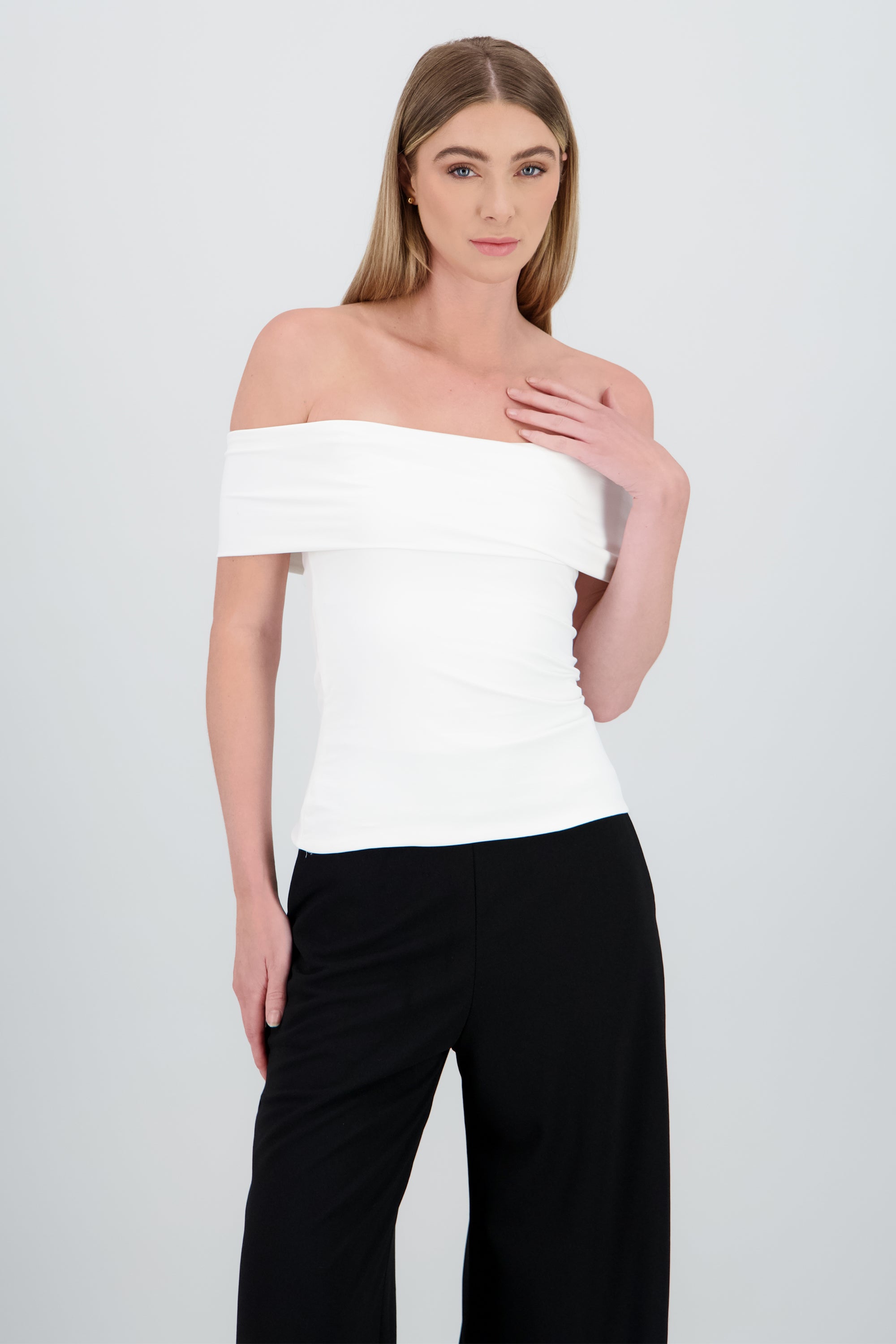 Top liso flap HUESO
