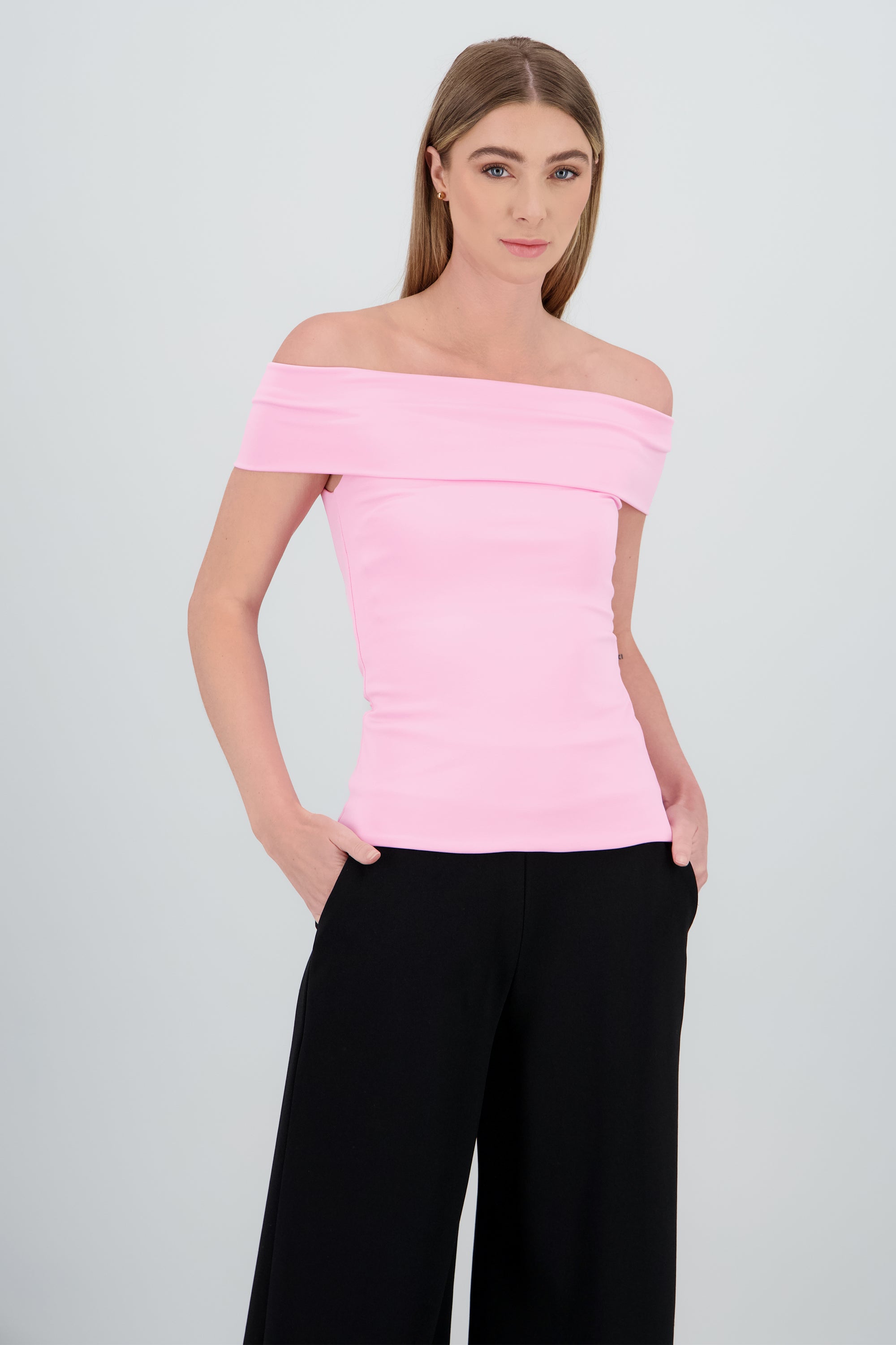 Top liso flap ROSA PASTEL