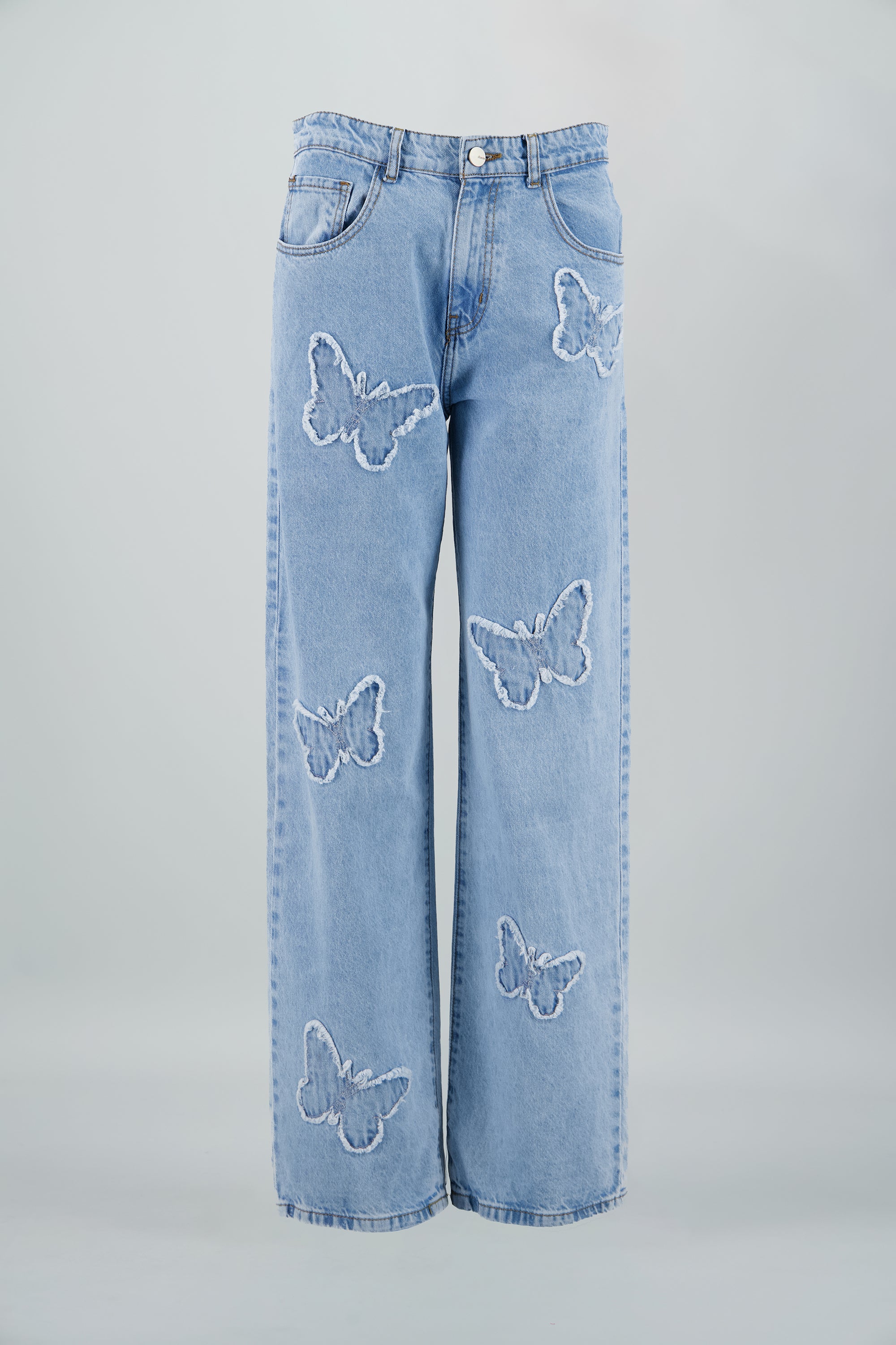 Jeans straight mariposas