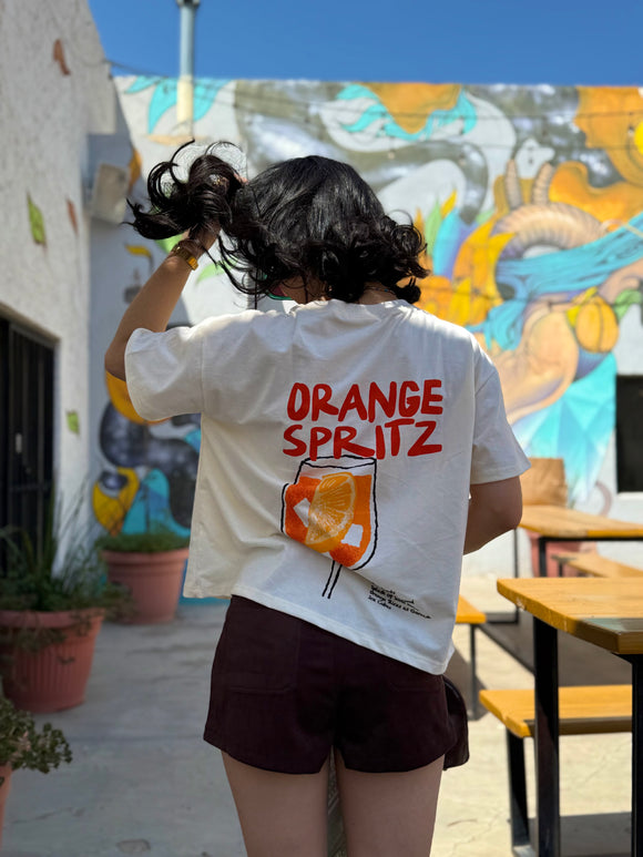 Playera boxy orange spritz