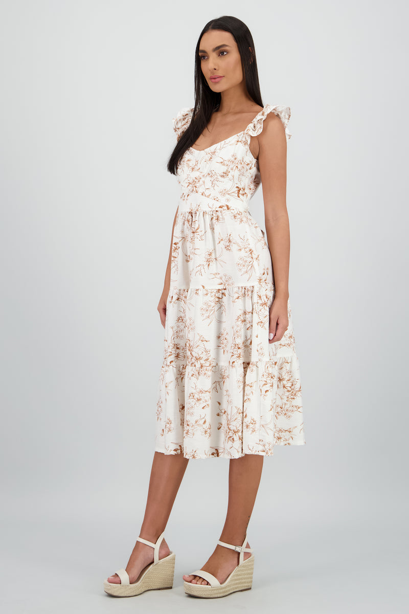 Vestido mini olanes estampado flores HYPSTERS main image 0