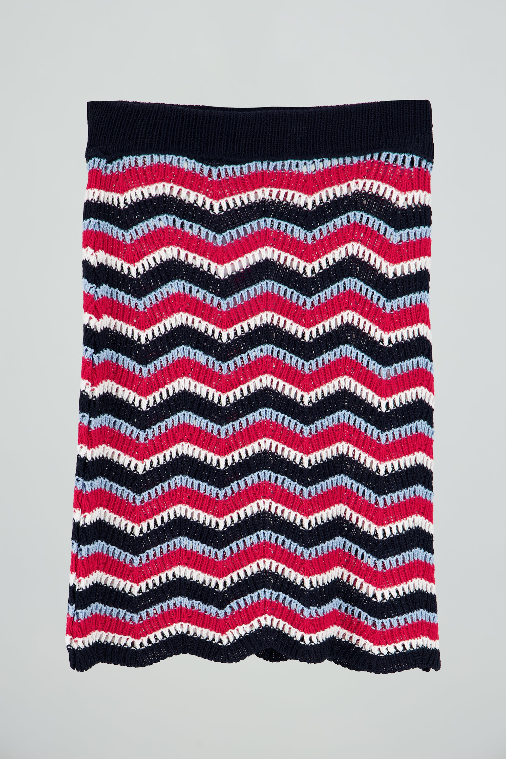 Mini falda tejida ondas