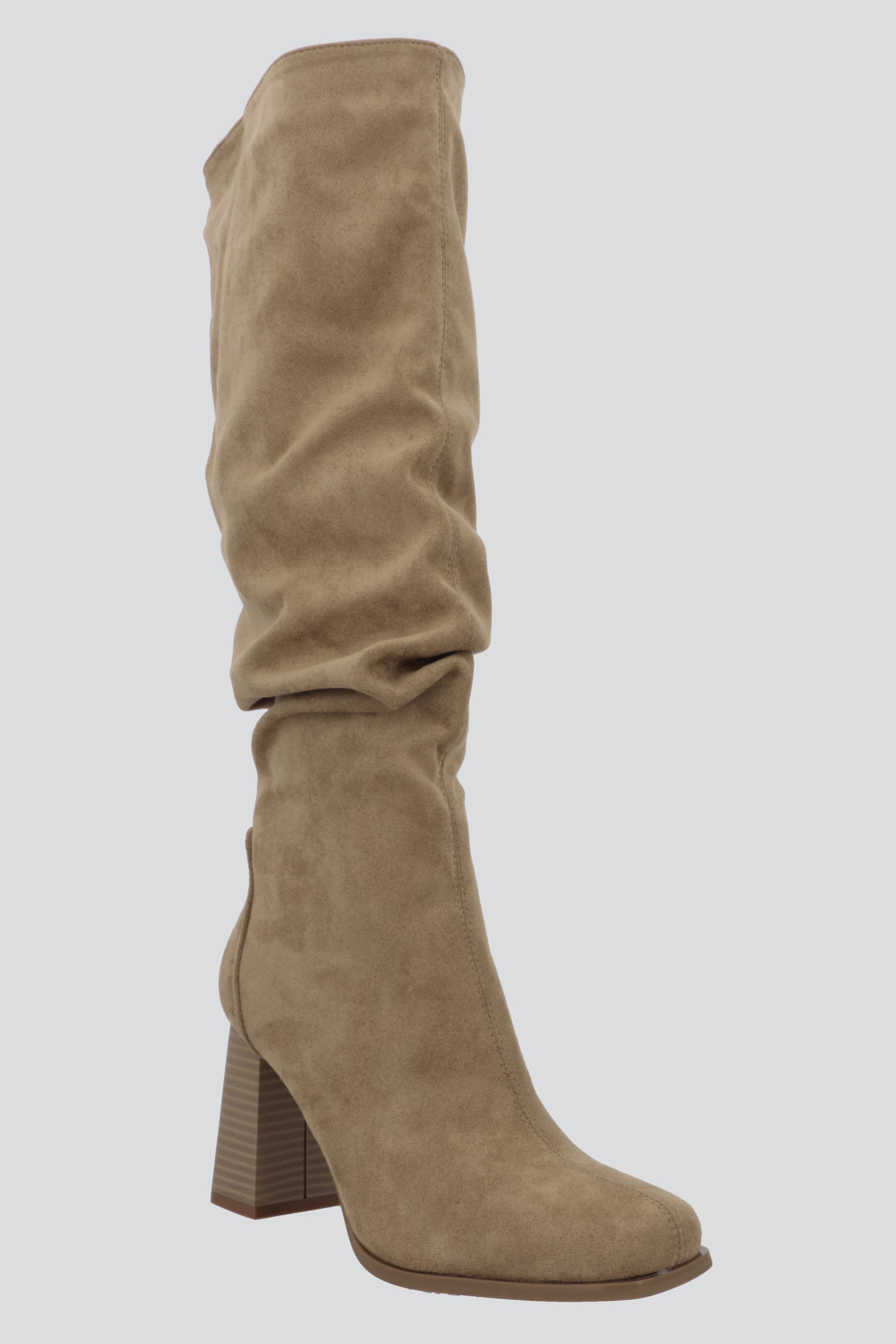 Bota alta slouchy suede