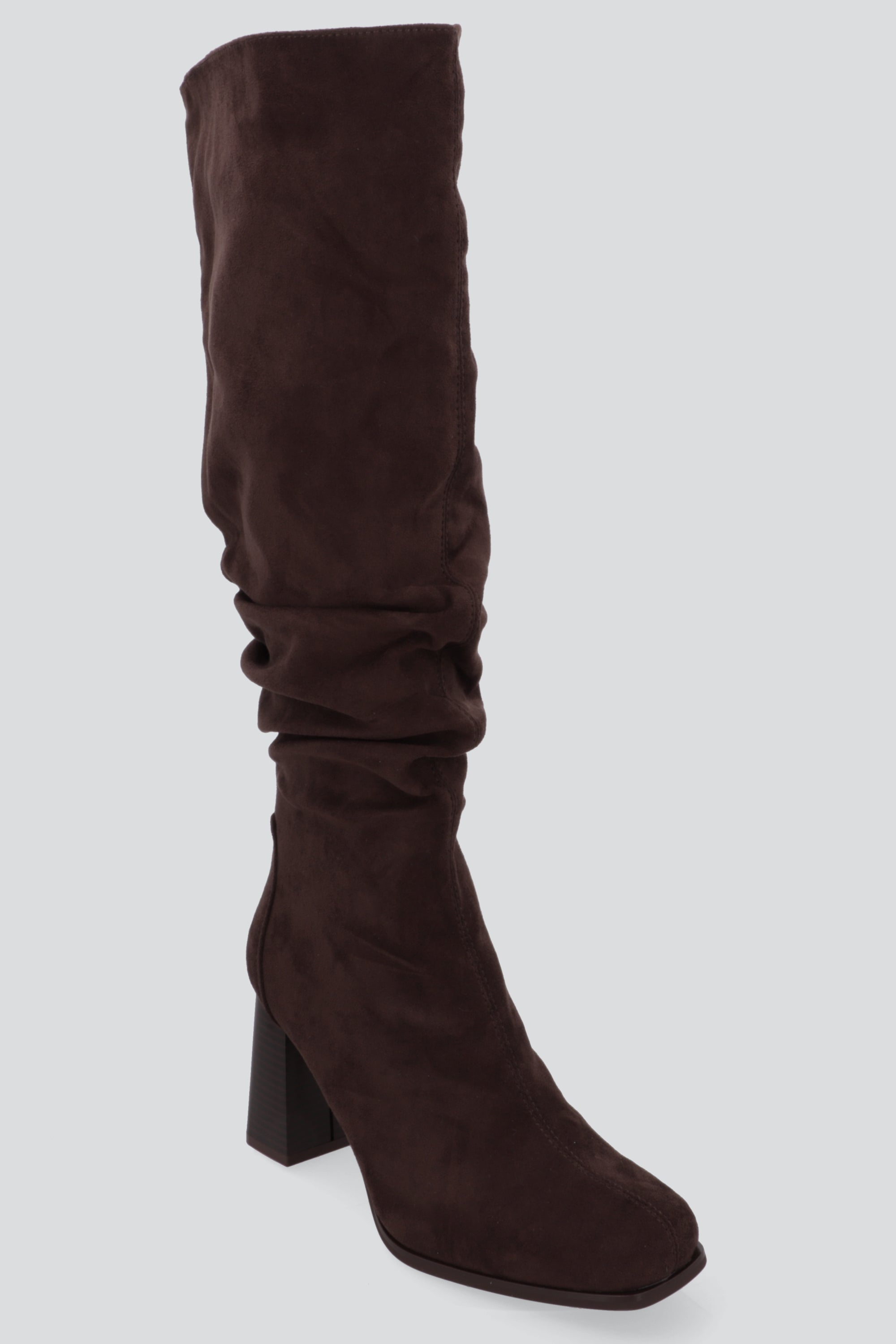 Bota alta slouchy suede