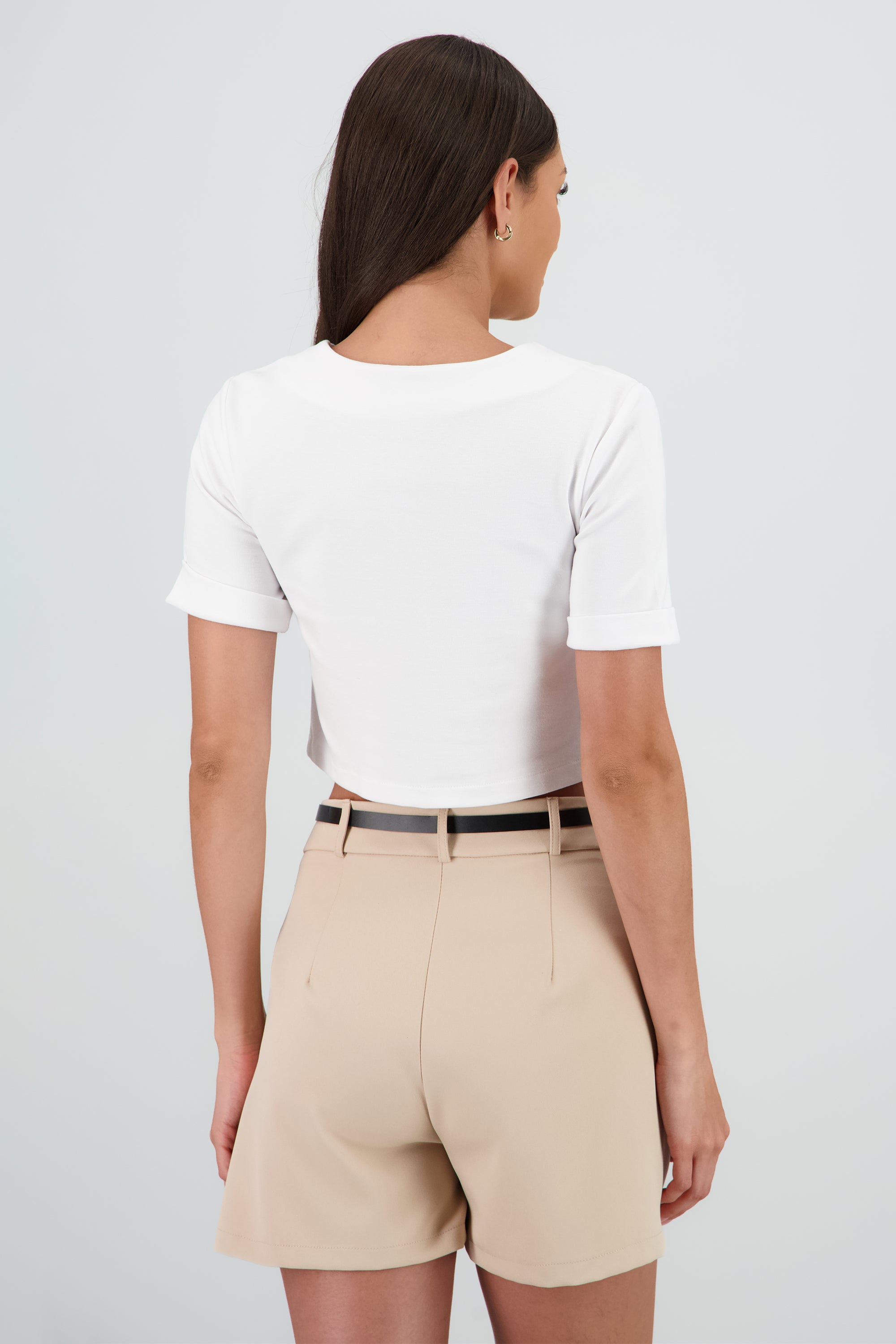 Top botones manga corta