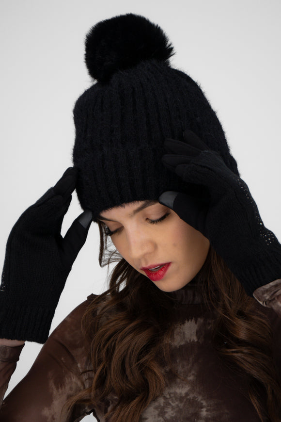 Beanie tejido fluffy