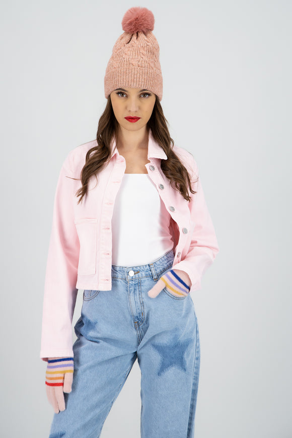 Beanie trenza zigzag