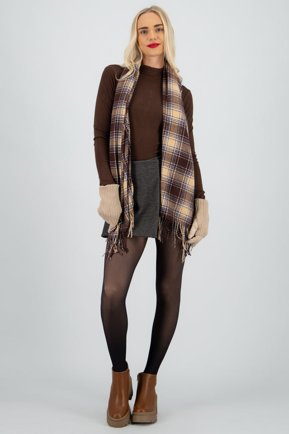 Bufanda cuadros linea