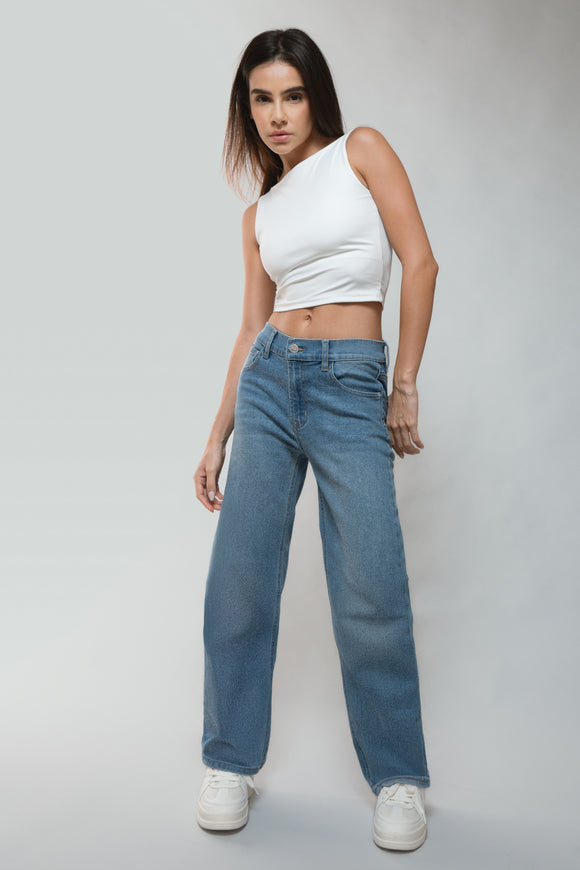 Jeans básicos wide leg