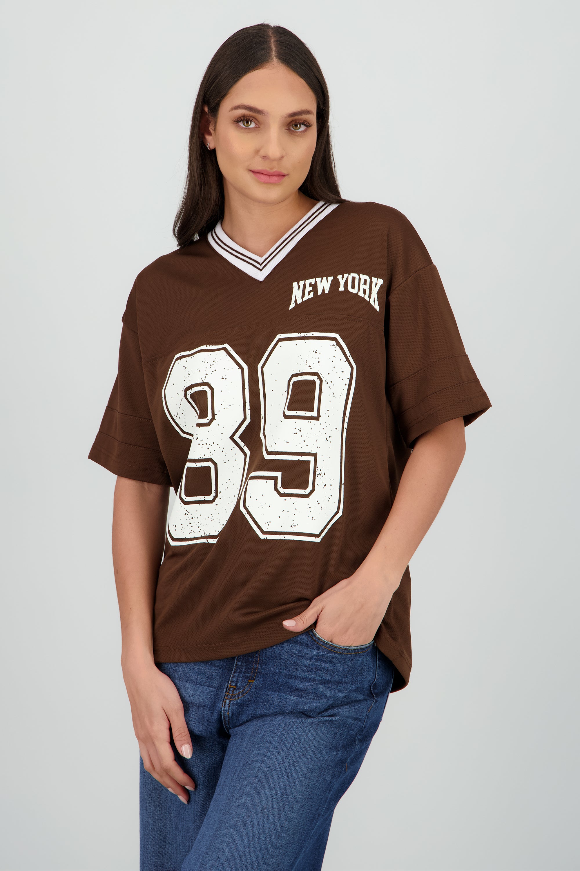 Playera oversize estampado numero - Main Image