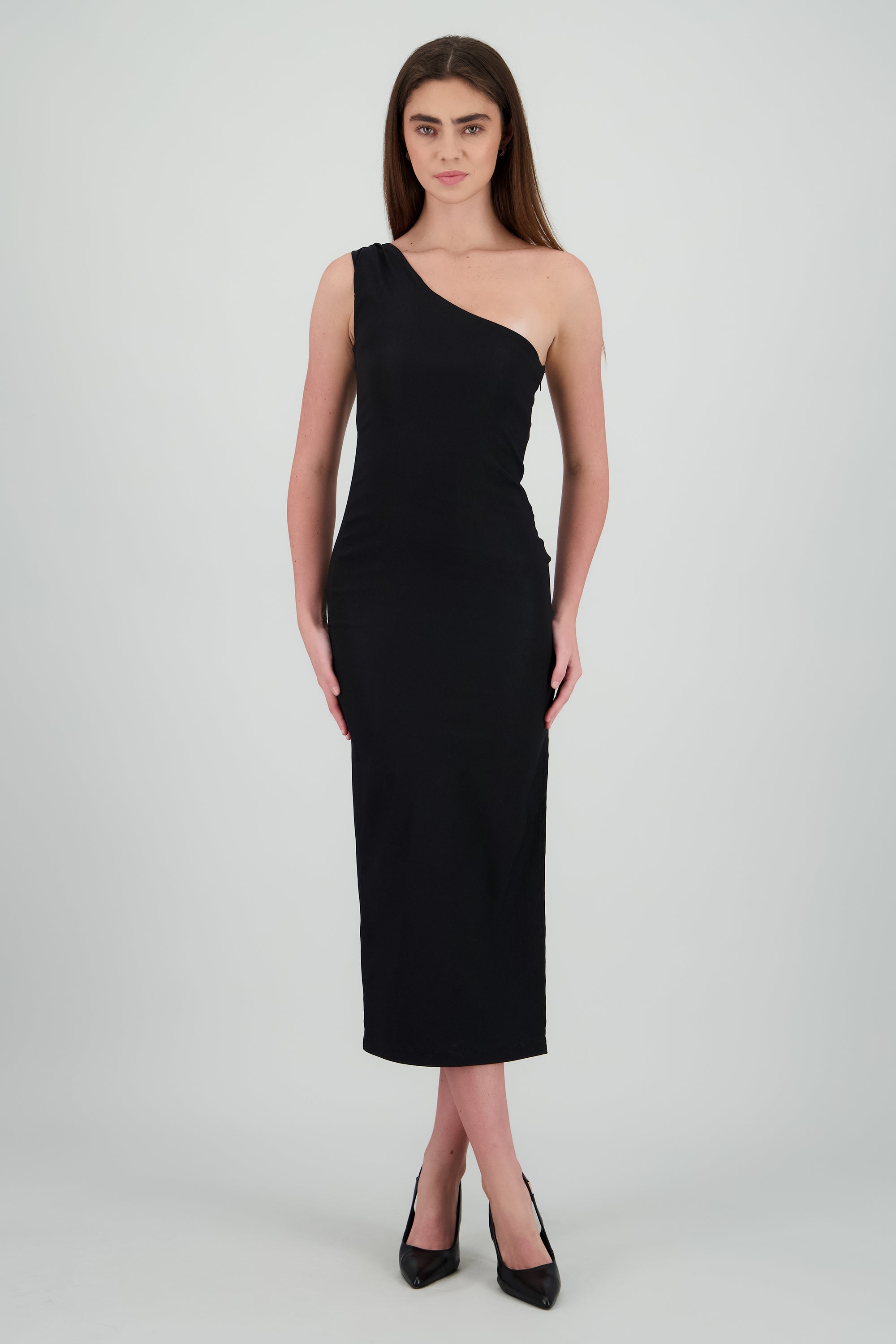 Vestido maxi corte asimetrico - Main Image