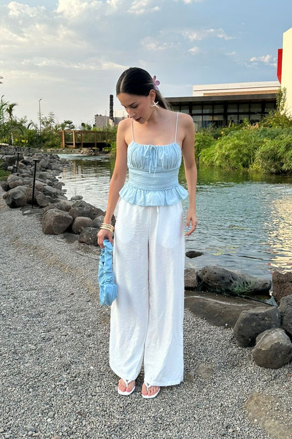 Pantalon amplio jareta