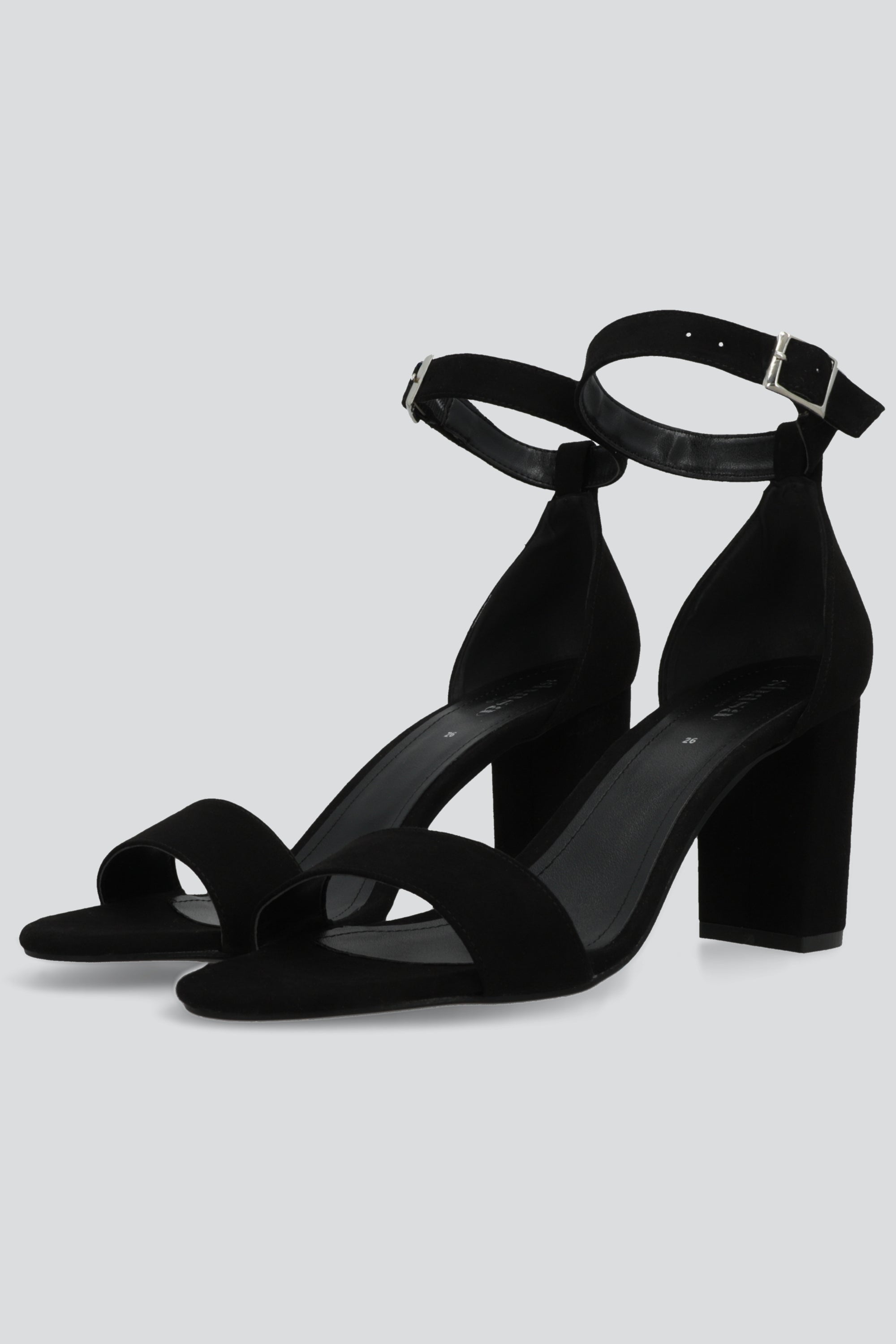 Tacon Tiras Basico Suede NEGRO