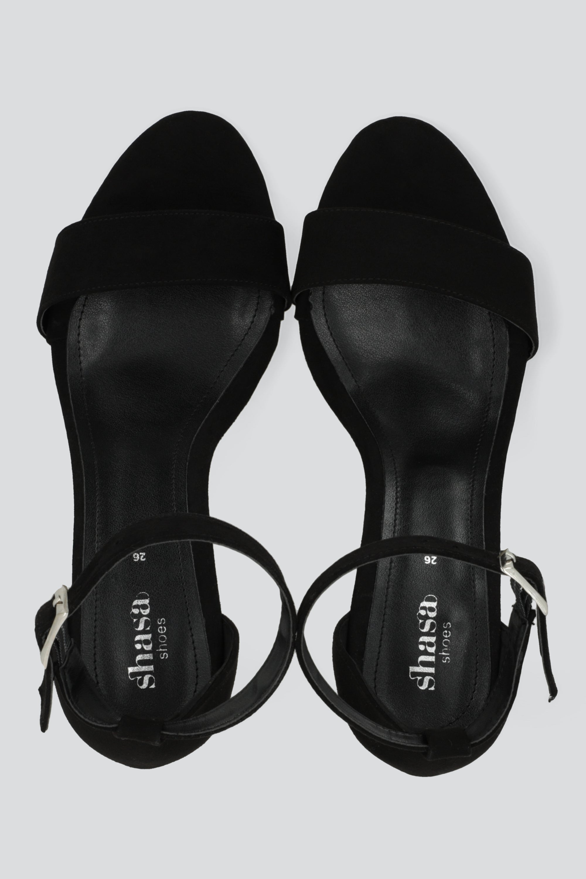 Tacon Tiras Basico Suede NEGRO