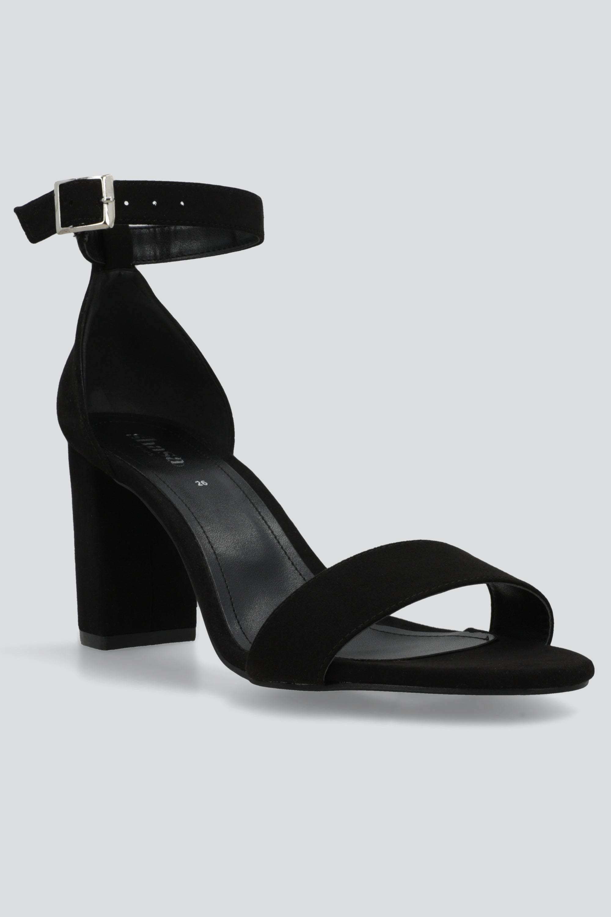 Tacon Tiras Basico Suede NEGRO
