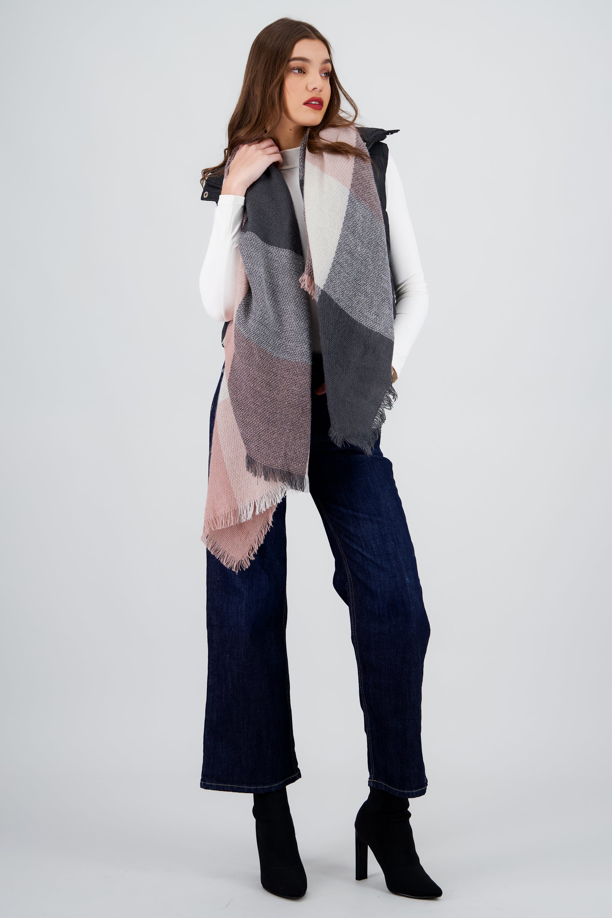 Bufanda cuadros BEIGE