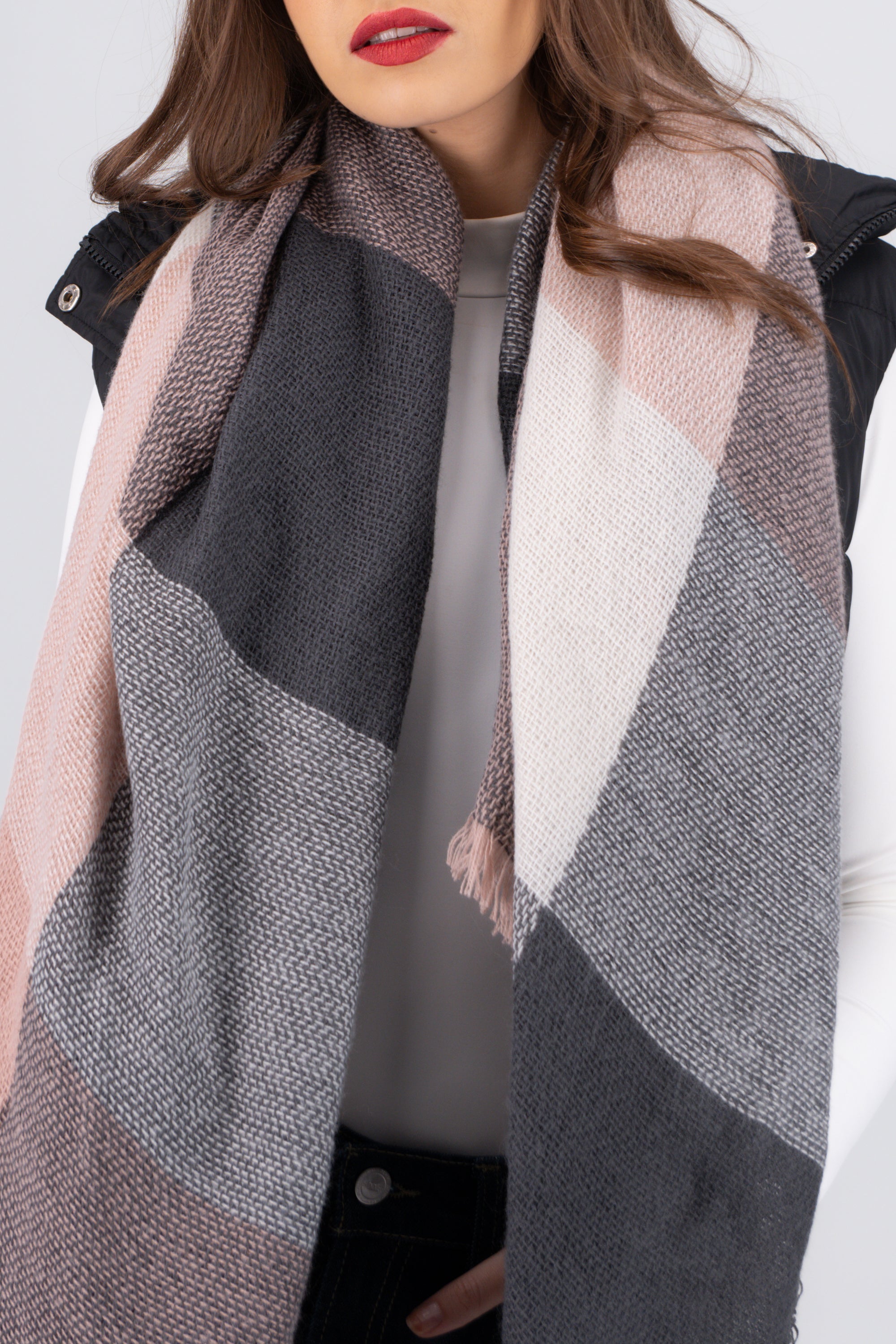 Bufanda cuadros BEIGE