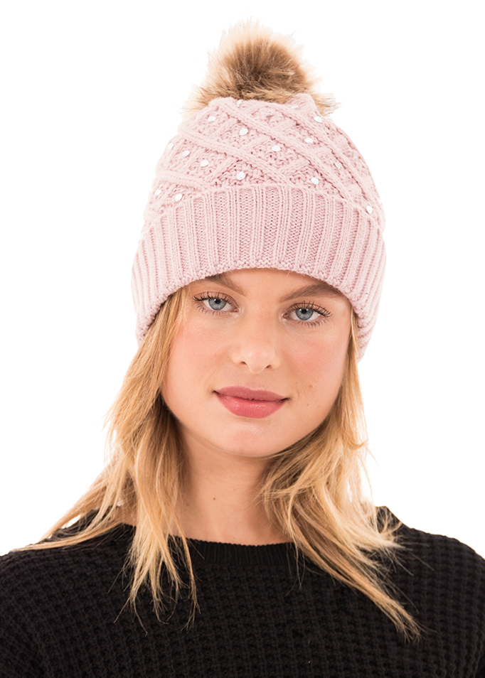 Gorro tejido brillos