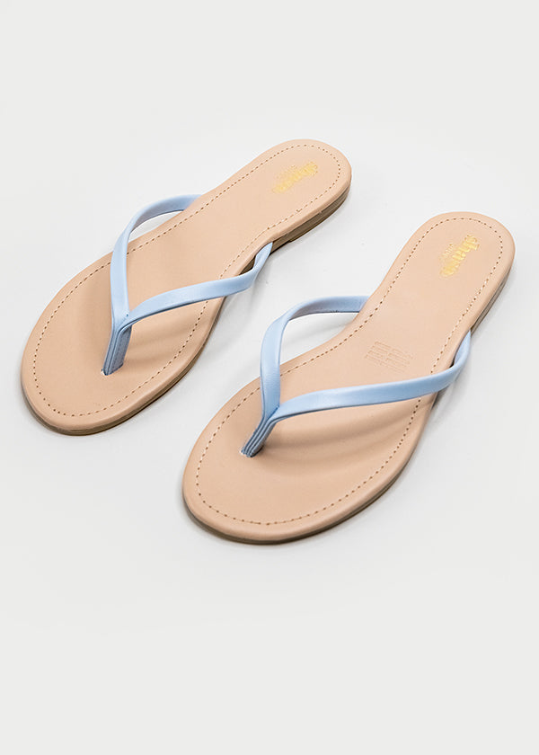 Sandalias flip flop tiras delgadas AZUL CIELO