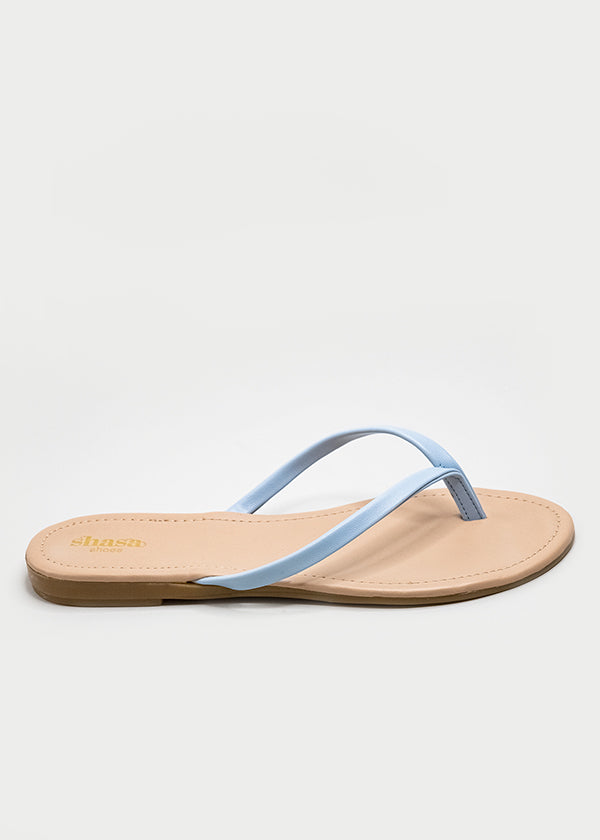 Sandalias flip flop tiras delgadas AZUL CIELO