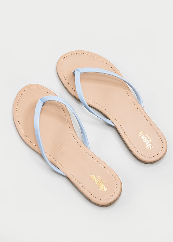 Sandalias flip flop tiras delgadas AZUL CIELO