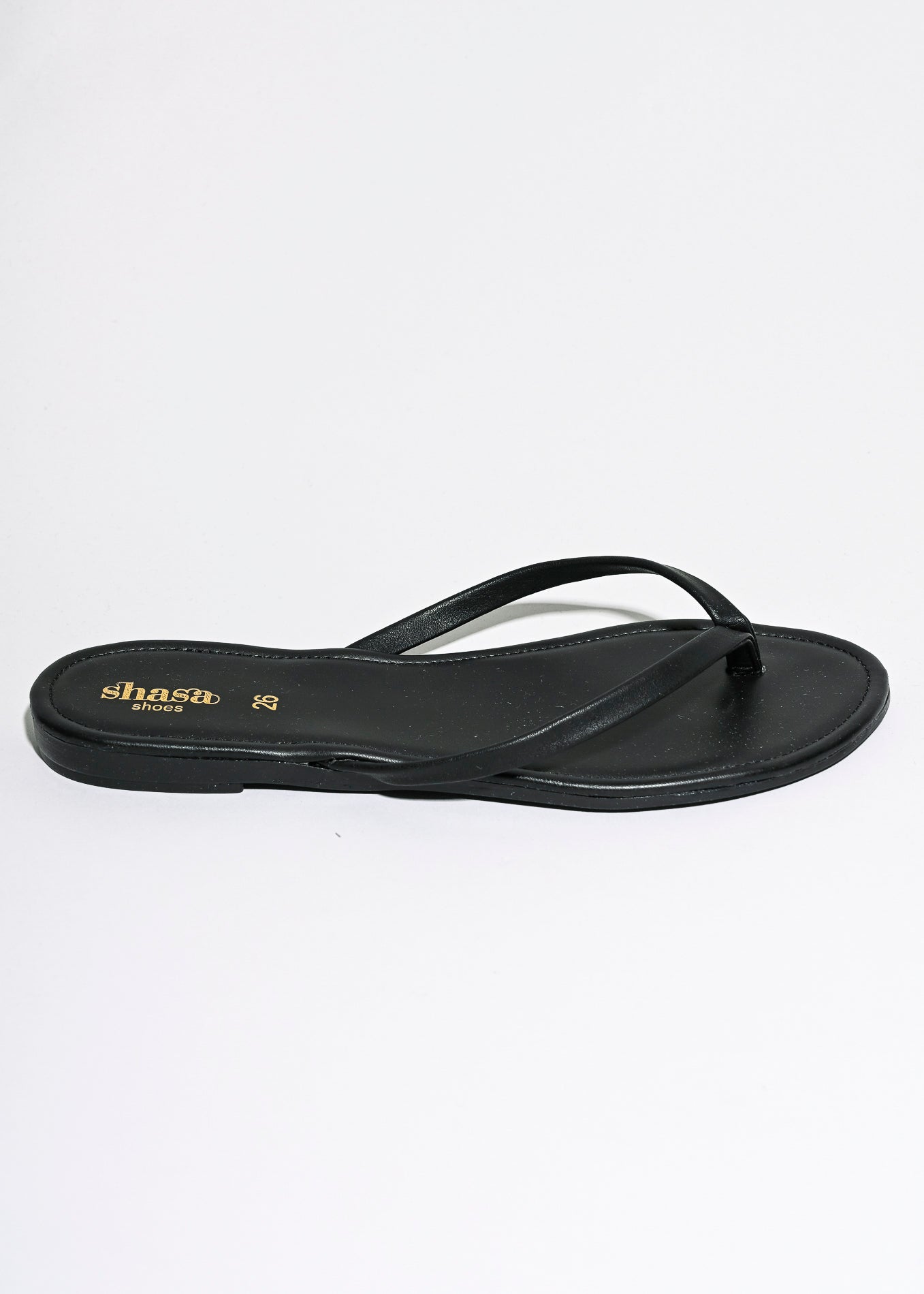 Sandalias flip flop tiras delgadas NEGRO