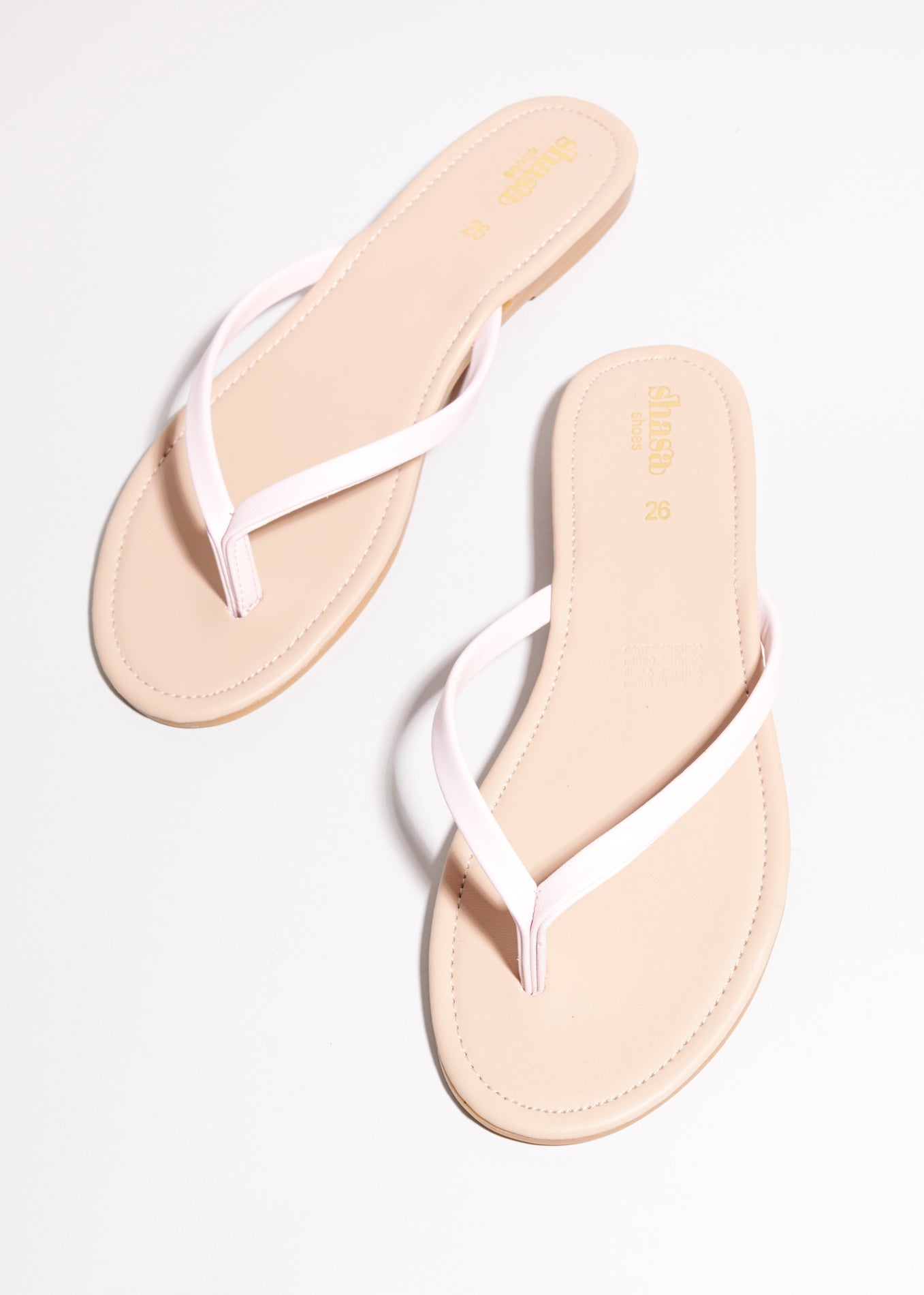 Sandalias flip flop tiras delgadas ROSA PASTEL