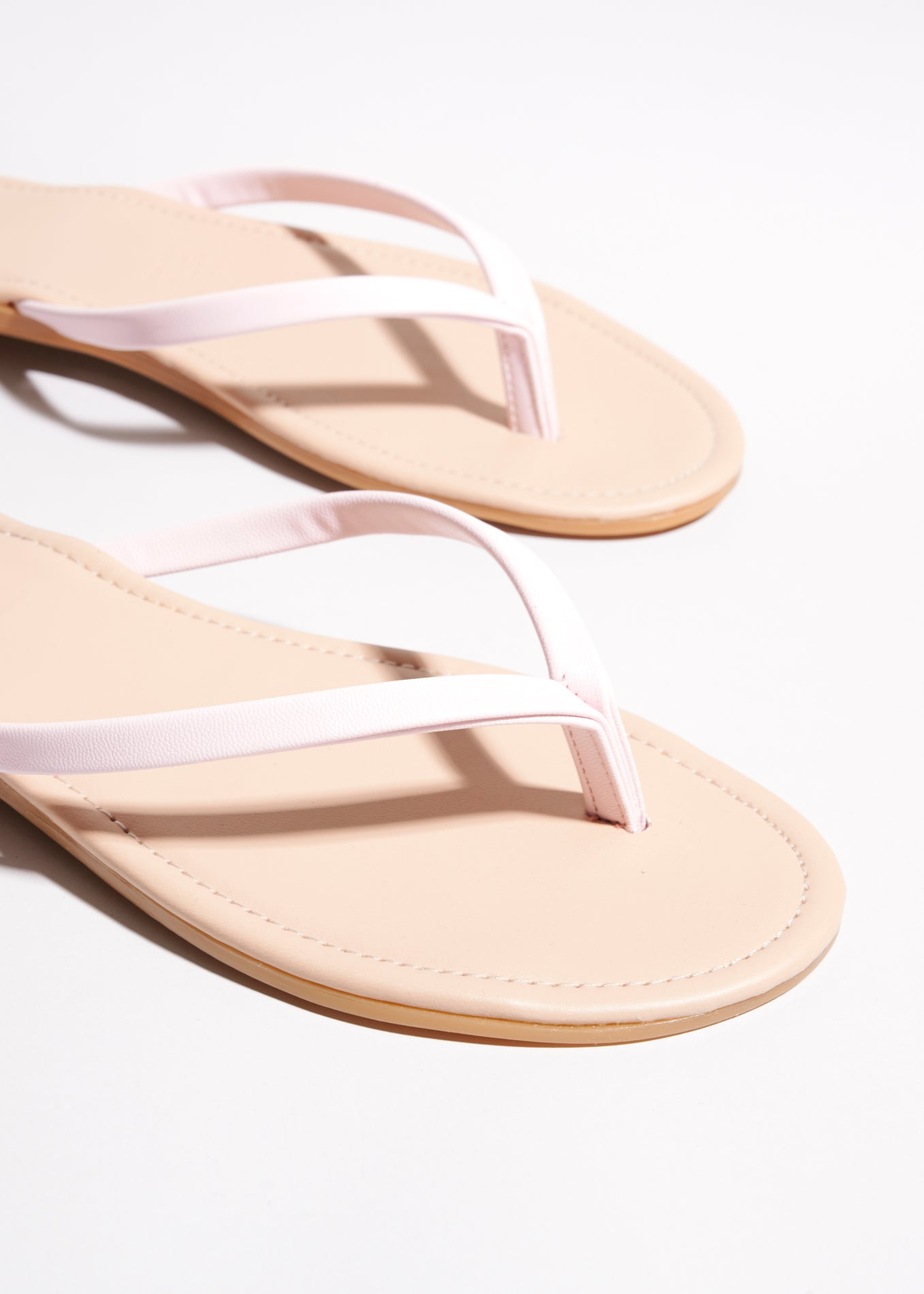 Sandalias flip flop tiras delgadas ROSA PASTEL