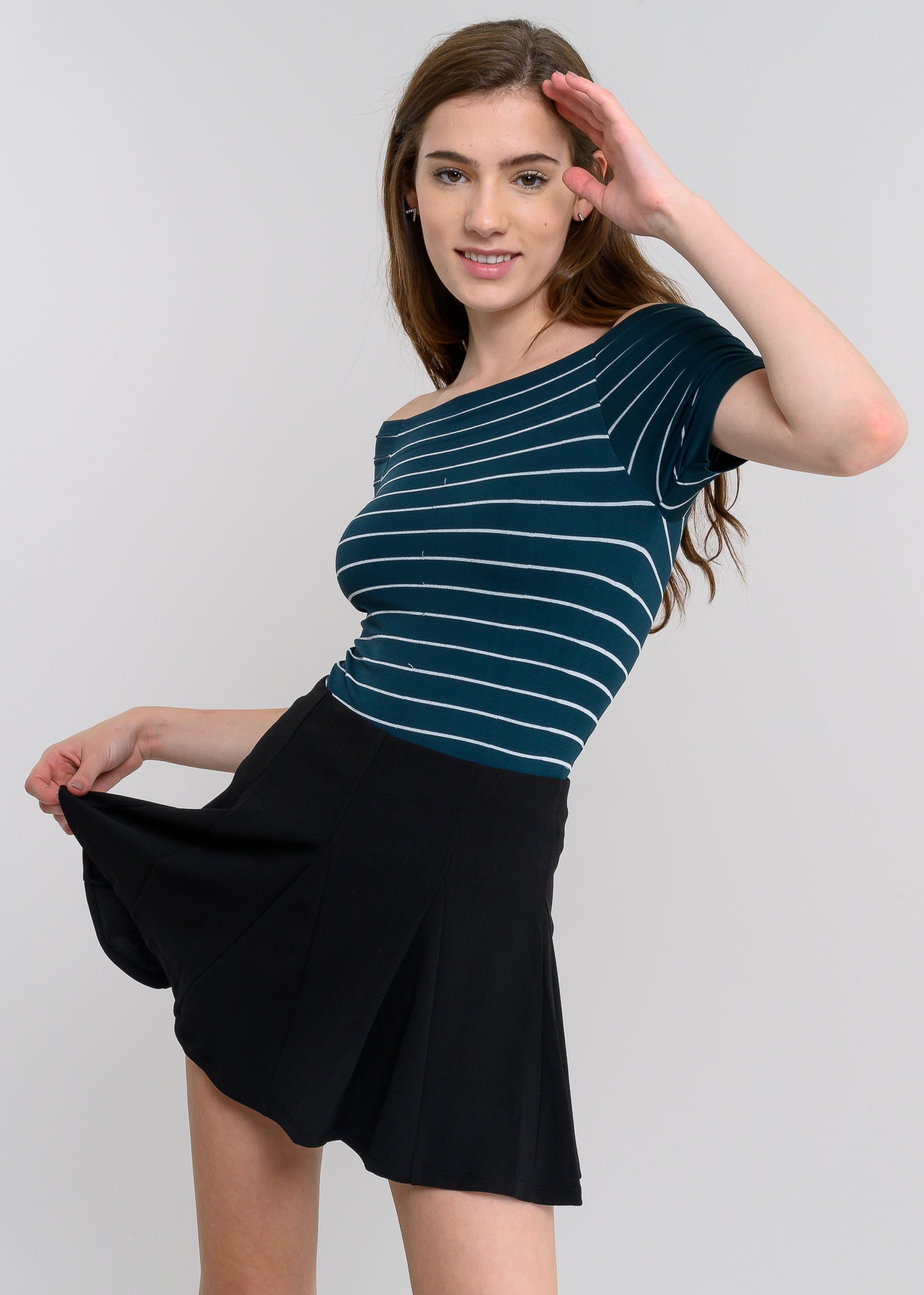 Bodysuit rayas hombro descubierto JADE