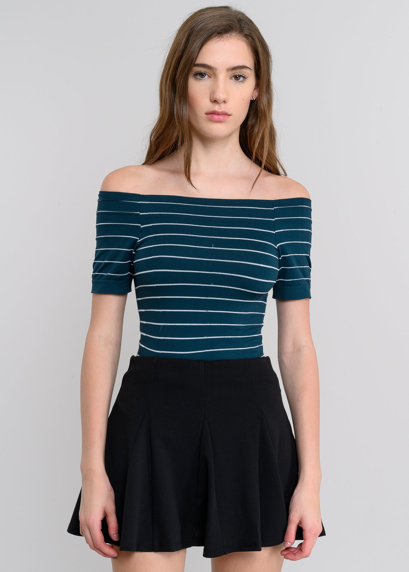 Bodysuit rayas hombro descubierto JADE