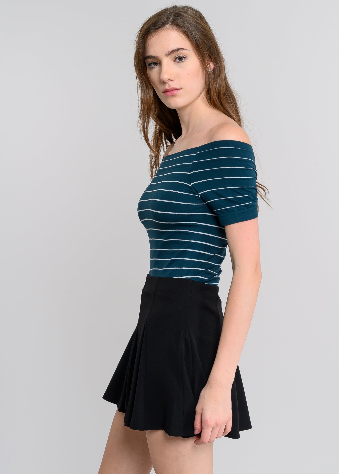 Bodysuit rayas hombro descubierto JADE