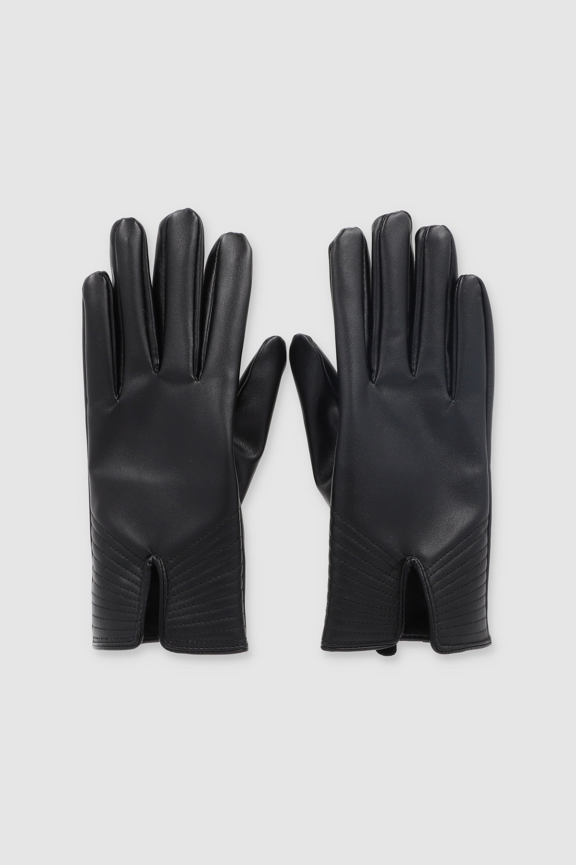 Guantes efecto piel interior suave NEGRO