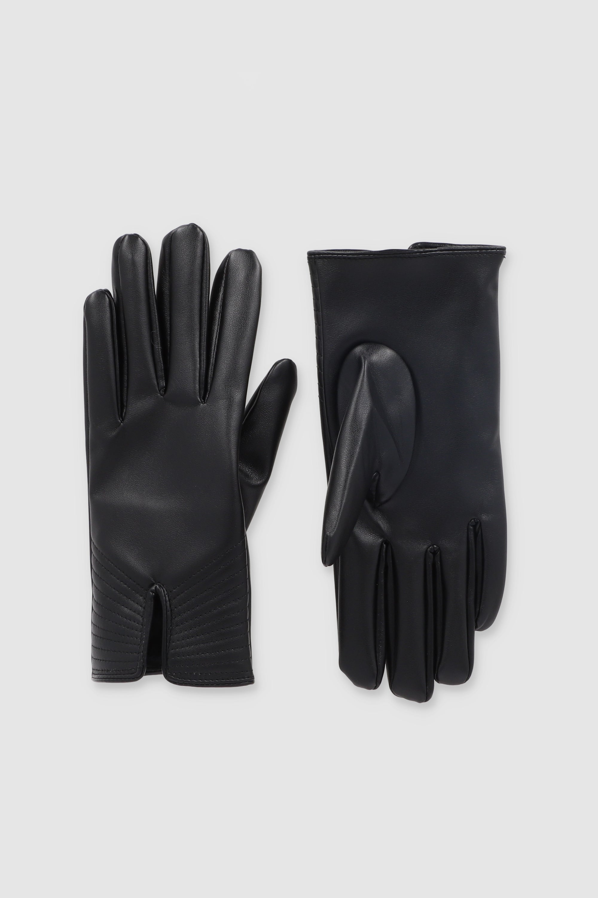 Guantes efecto piel interior suave NEGRO