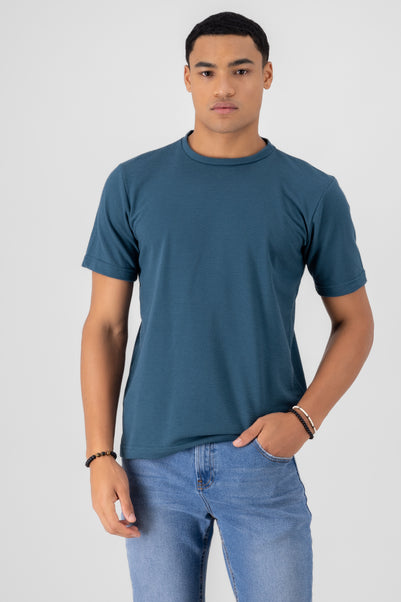 Playera cuello redondo textura