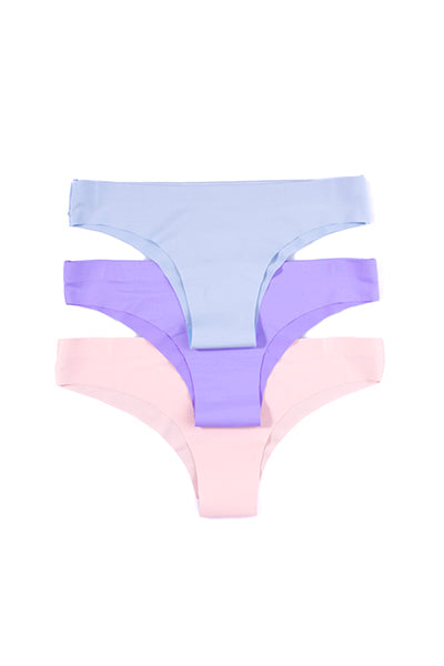 Set 3 bikinis sin costuras LILA