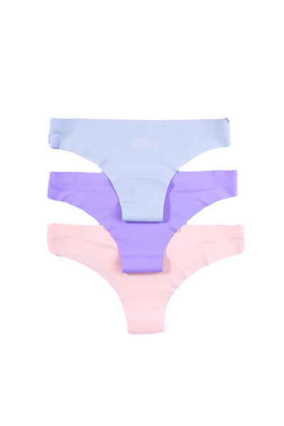 Set 3 bikinis sin costuras LILA