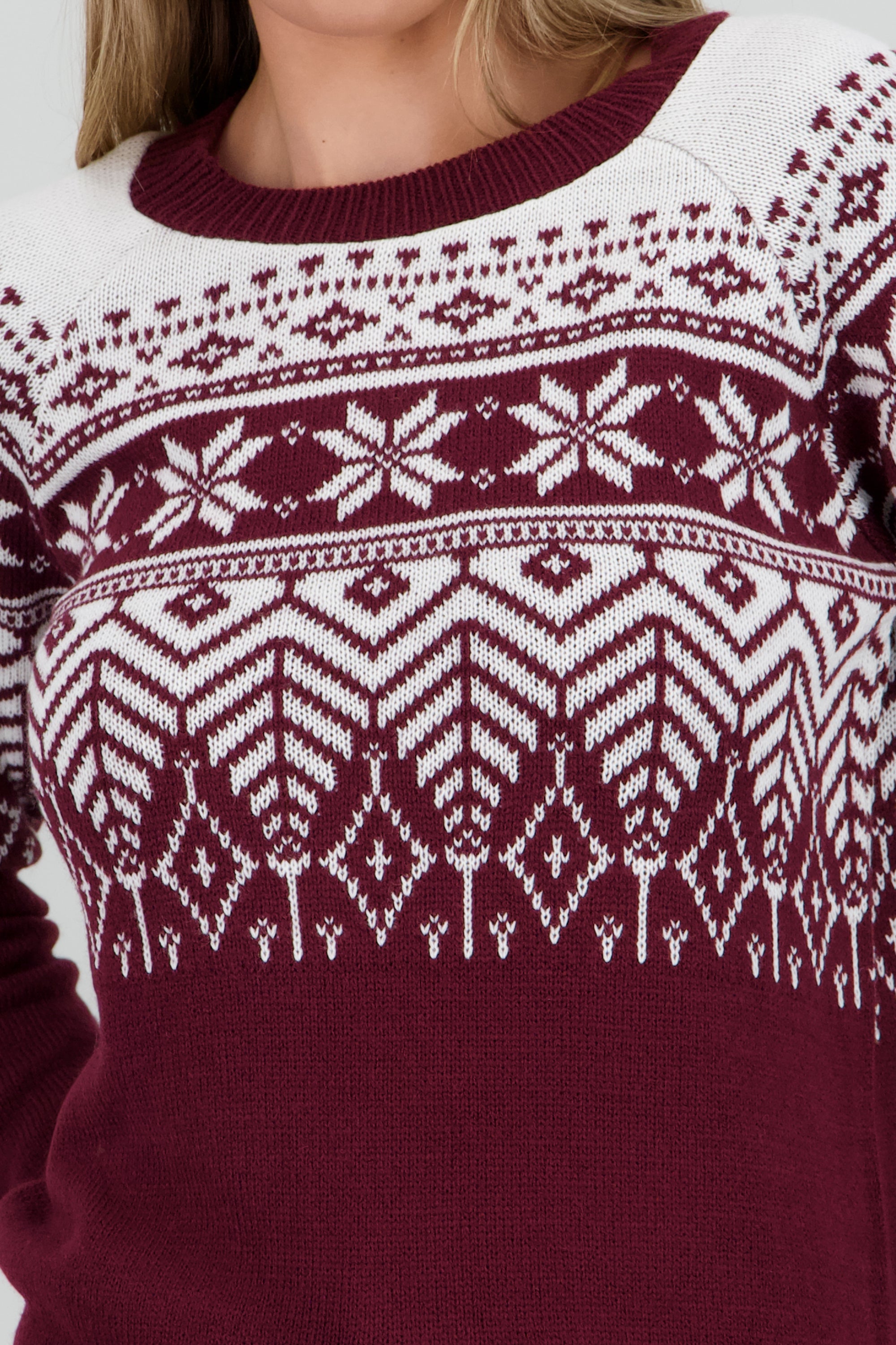 Suéter navideño flor nochebuena VINO COMBO