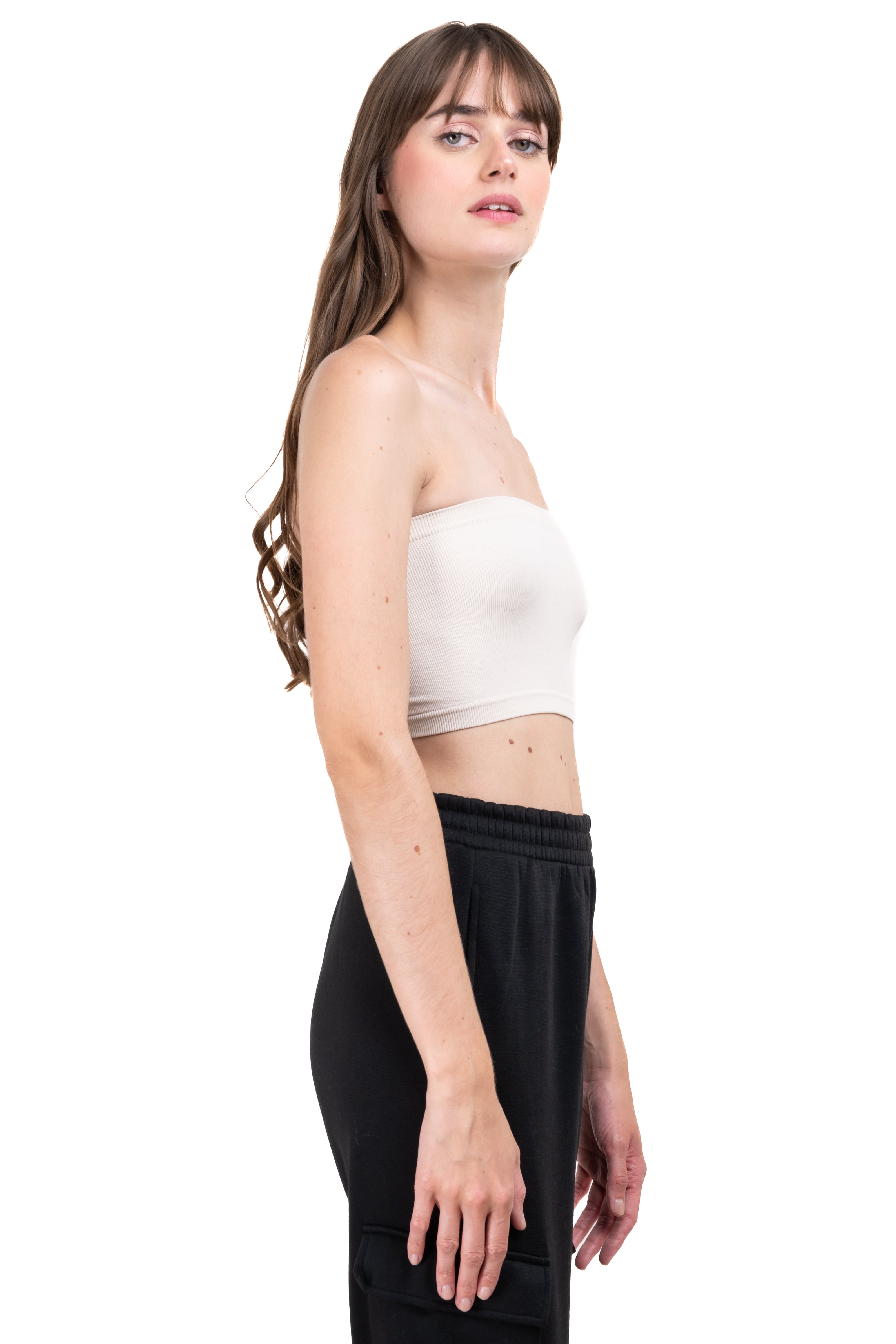 Top tubo liso seamless HUESO