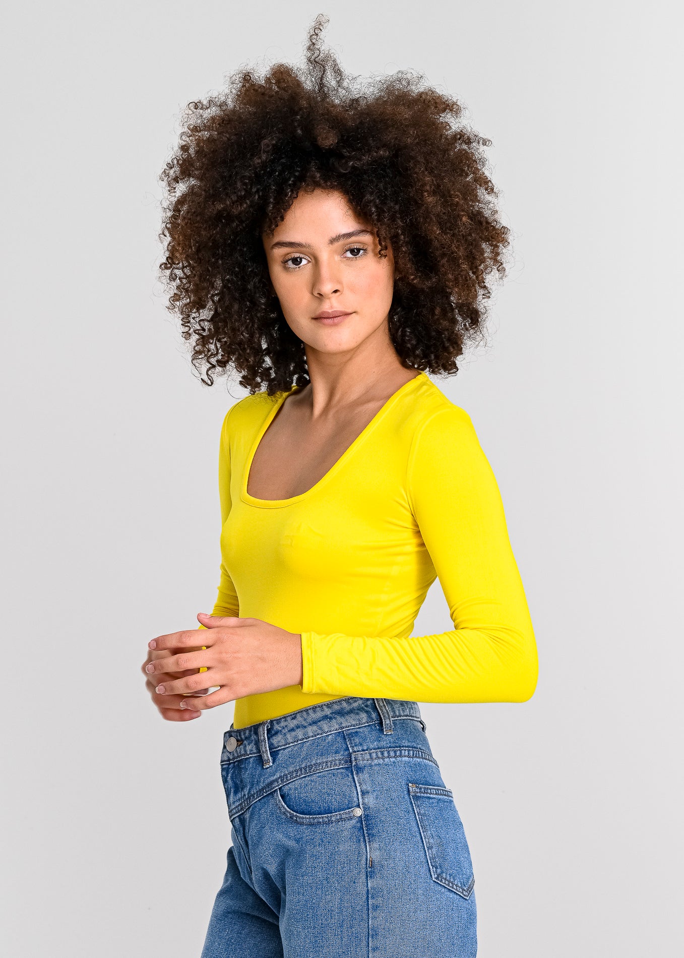Bodysuit Liso Escote AMARILLO