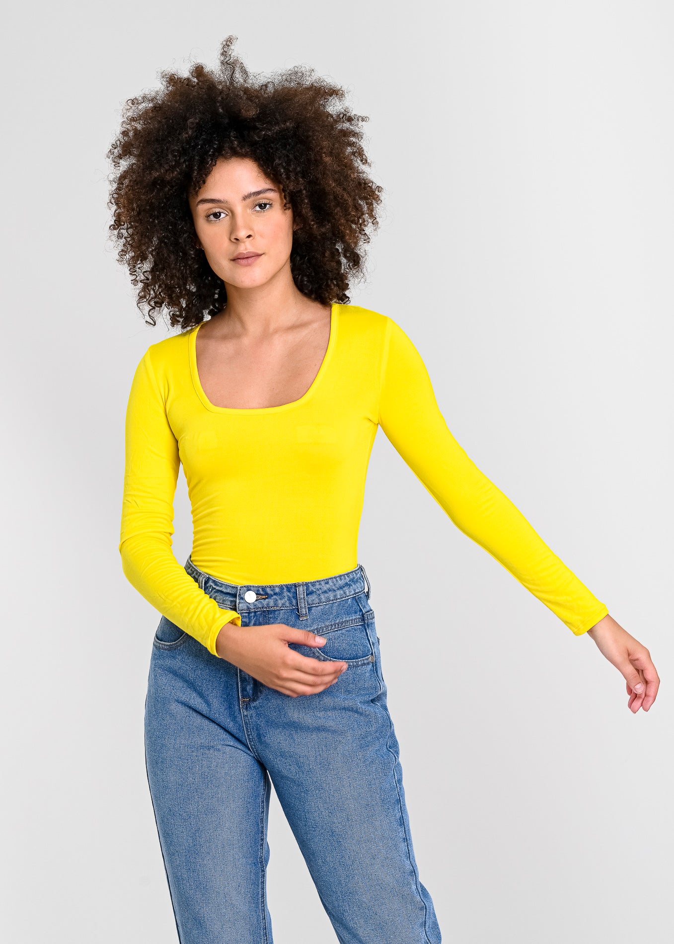 Bodysuit Liso Escote AMARILLO