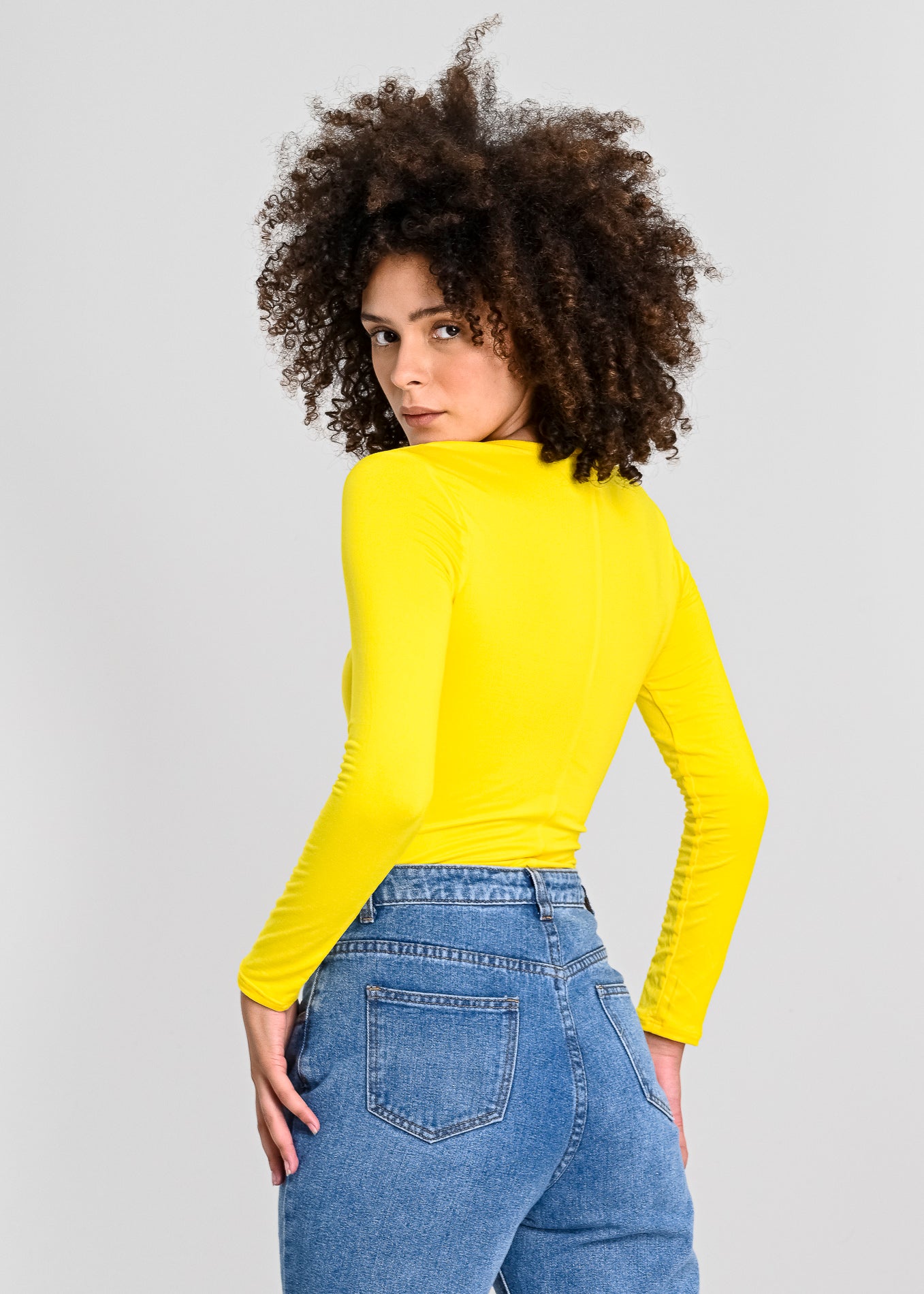Bodysuit Liso Escote AMARILLO