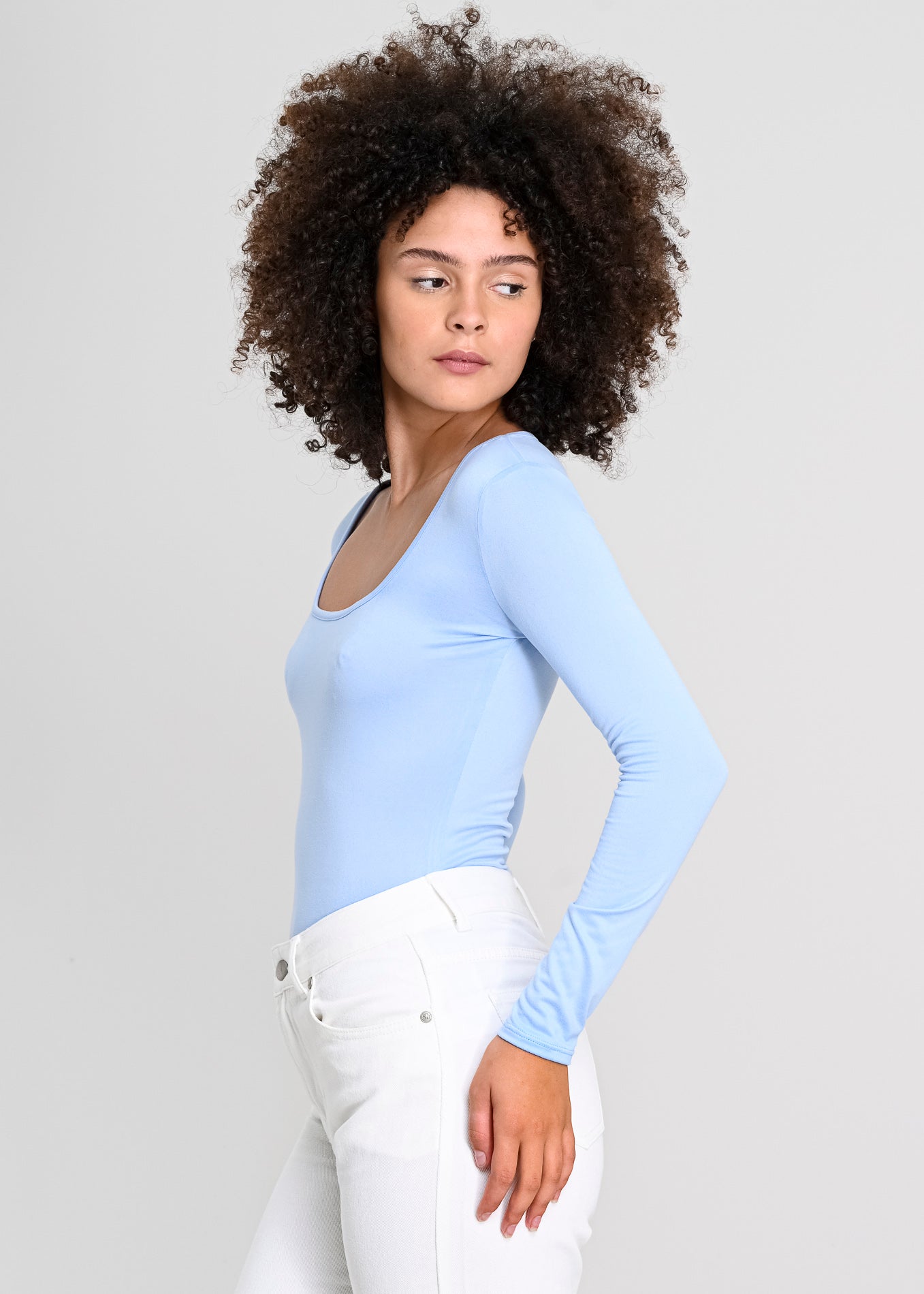 Bodysuit Liso Escote AZUL